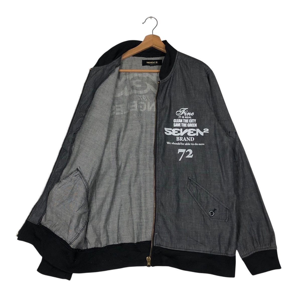 Japanese Brand 📌Vintage Bomber Jacket Seven2 Los Angeles Little Tokyo Size US XL / EU 56 / 4 - 12 Thumbnail