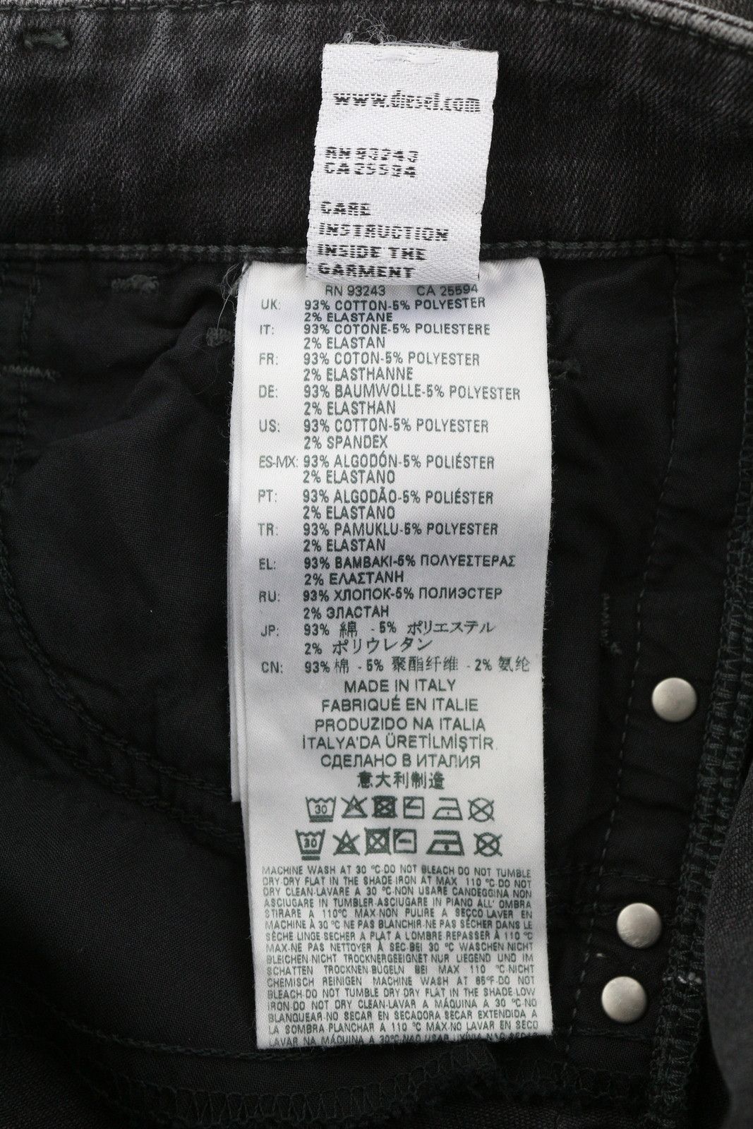 Diesel SLANDY 069QR W26/L32 Super Skinny Regular Waist Dark 40675 Size 26" / US 2 / IT 38 - 8 Thumbnail