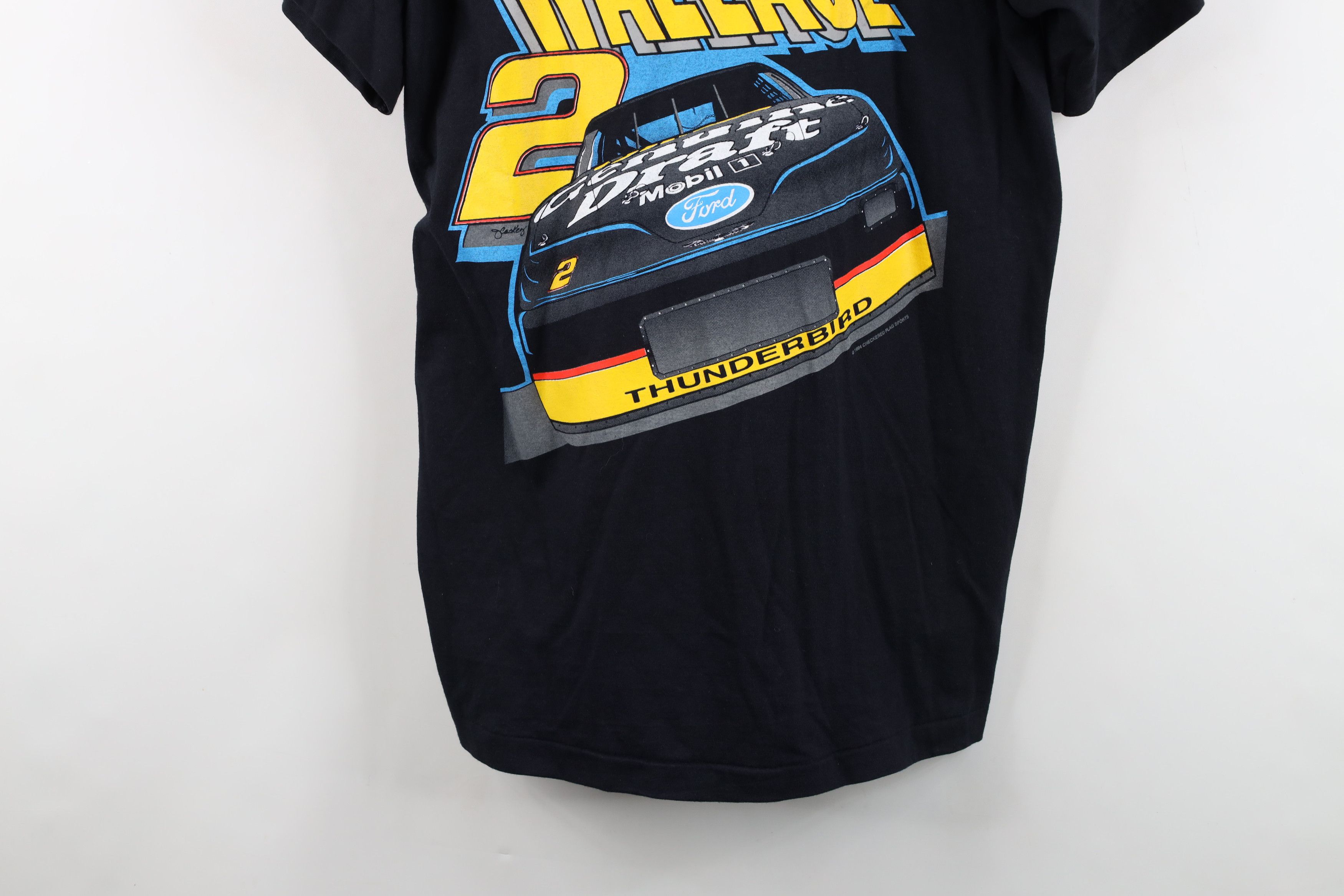 Vintage Deadstock Vintage 90s NASCAR Wallace Racing T-Shirt Black Size US L / EU 52-54 / 3 - 3 Thumbnail