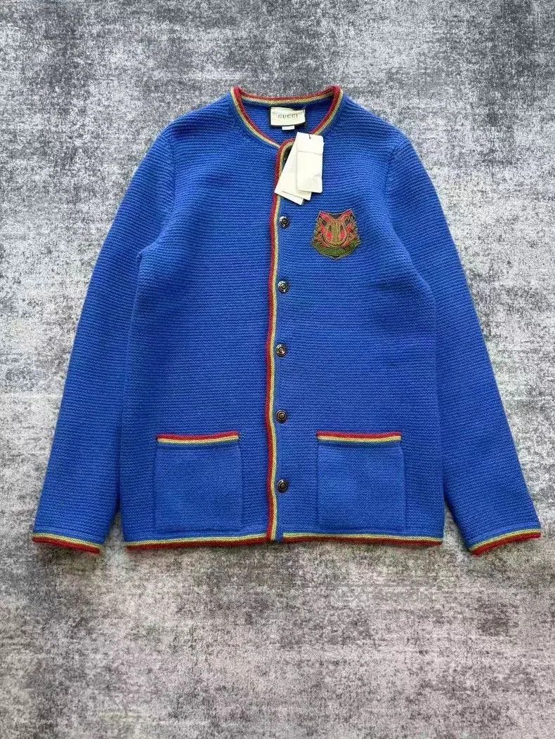 Gucci Gucci Blue Wool Preppy Style Jacket. Size US M / EU 48-50 / 2 - 1 Thumbnail