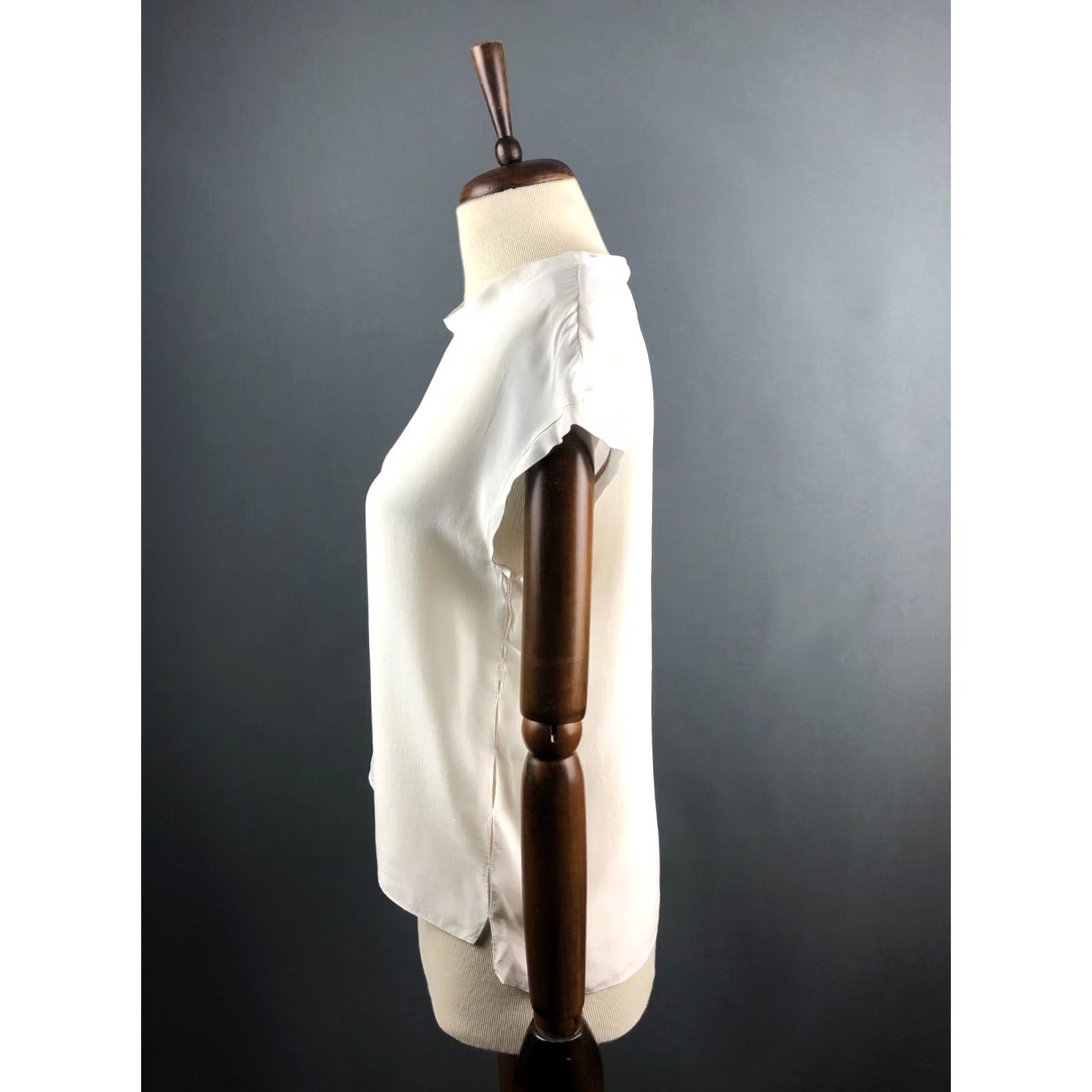 Sandro Sandro Blouse Women's Regular Size 2 White Cap Sleeve Round Neck Casual Basic Vintage: No, Regular, White, Sandro, Blouse Size XS / US 0-2 / IT 36-38 - 2 Thumbnail