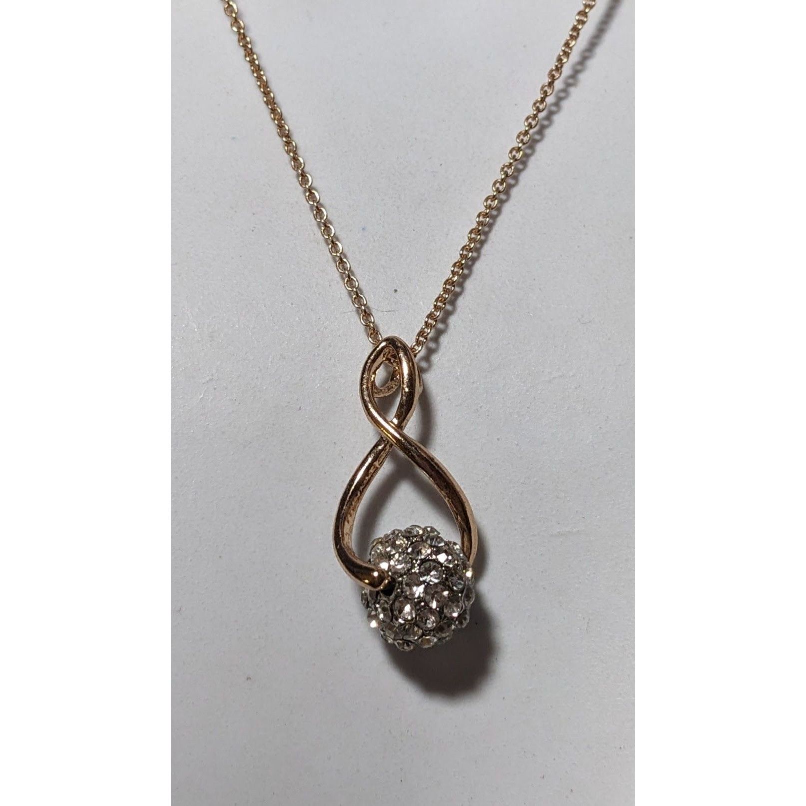 Other Gold Suspended Rhinestone Bead Pendant Necklace Size ONE SIZE - 7 Thumbnail