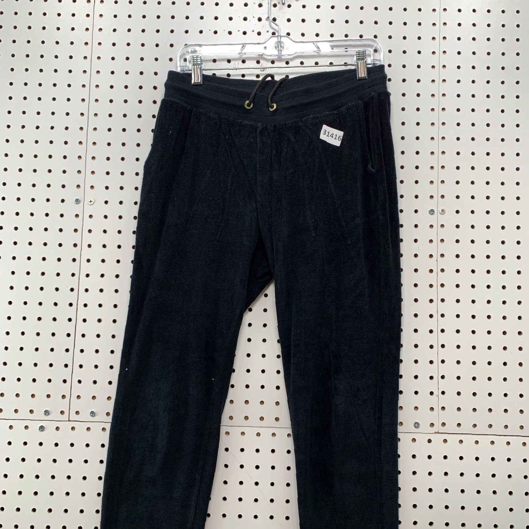 Bebe Bebe SportVelour Jogger Pants Womens Size S 30x27.5 Black Rhinestones Jogger Activewear Women 90s Decade Flair Size 28" / US 6 / IT 42 - 3 Thumbnail