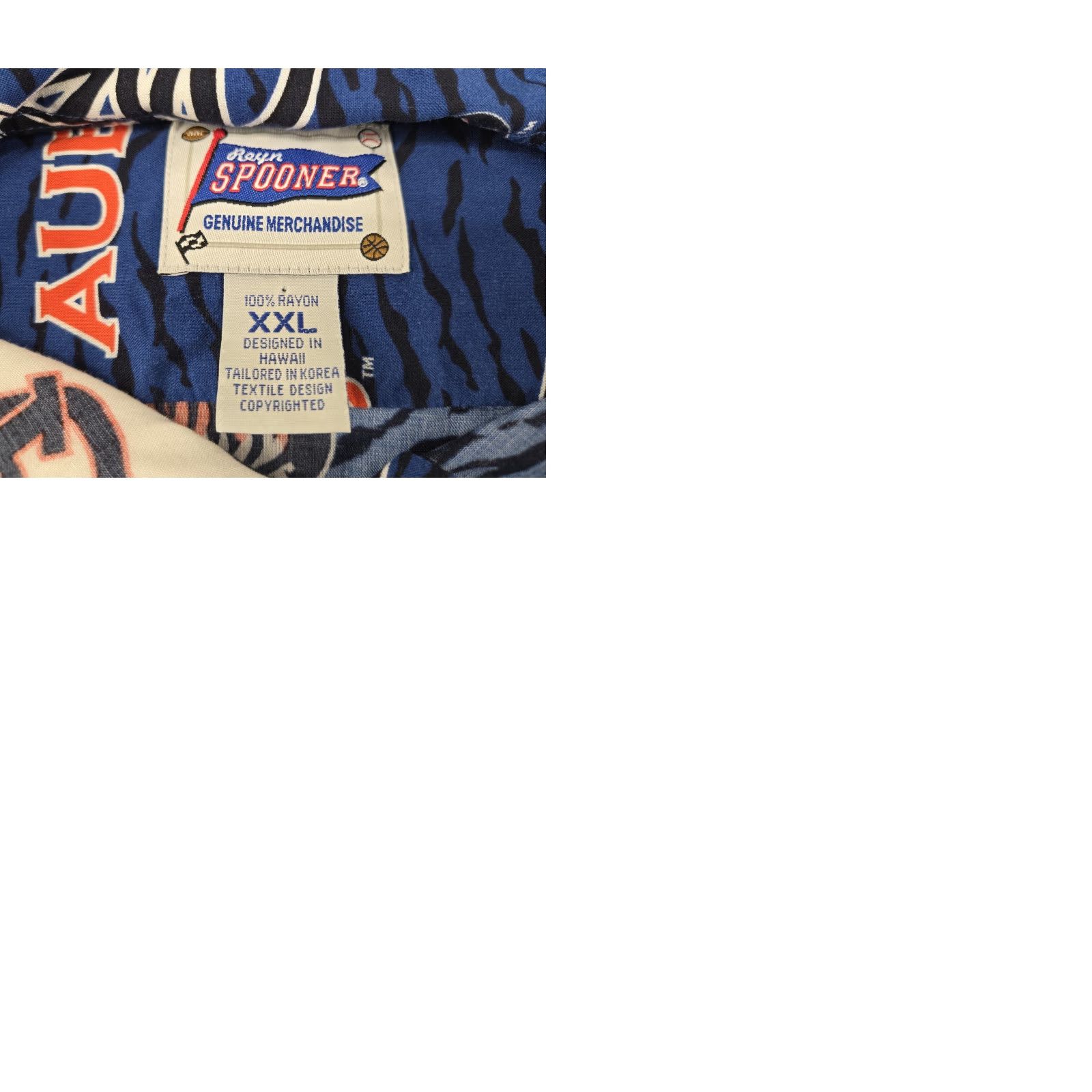Reyn Spooner VINTAGE Reyn Spooner Auburn Tigers Shirt 2XL Blue Hawaiian Camp Vacation Football Men Short Sleeve Button-Up Collared Rayon Size US XXL / EU 58 / 5 - 9 Thumbnail