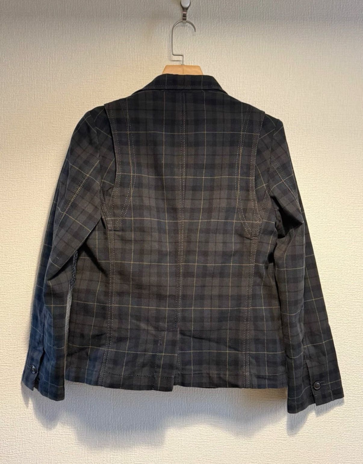 Final Home Final Home Dark Plaid Linen-Cotton Blazer K24 Size S / US 4 / IT 40 - 7 Thumbnail