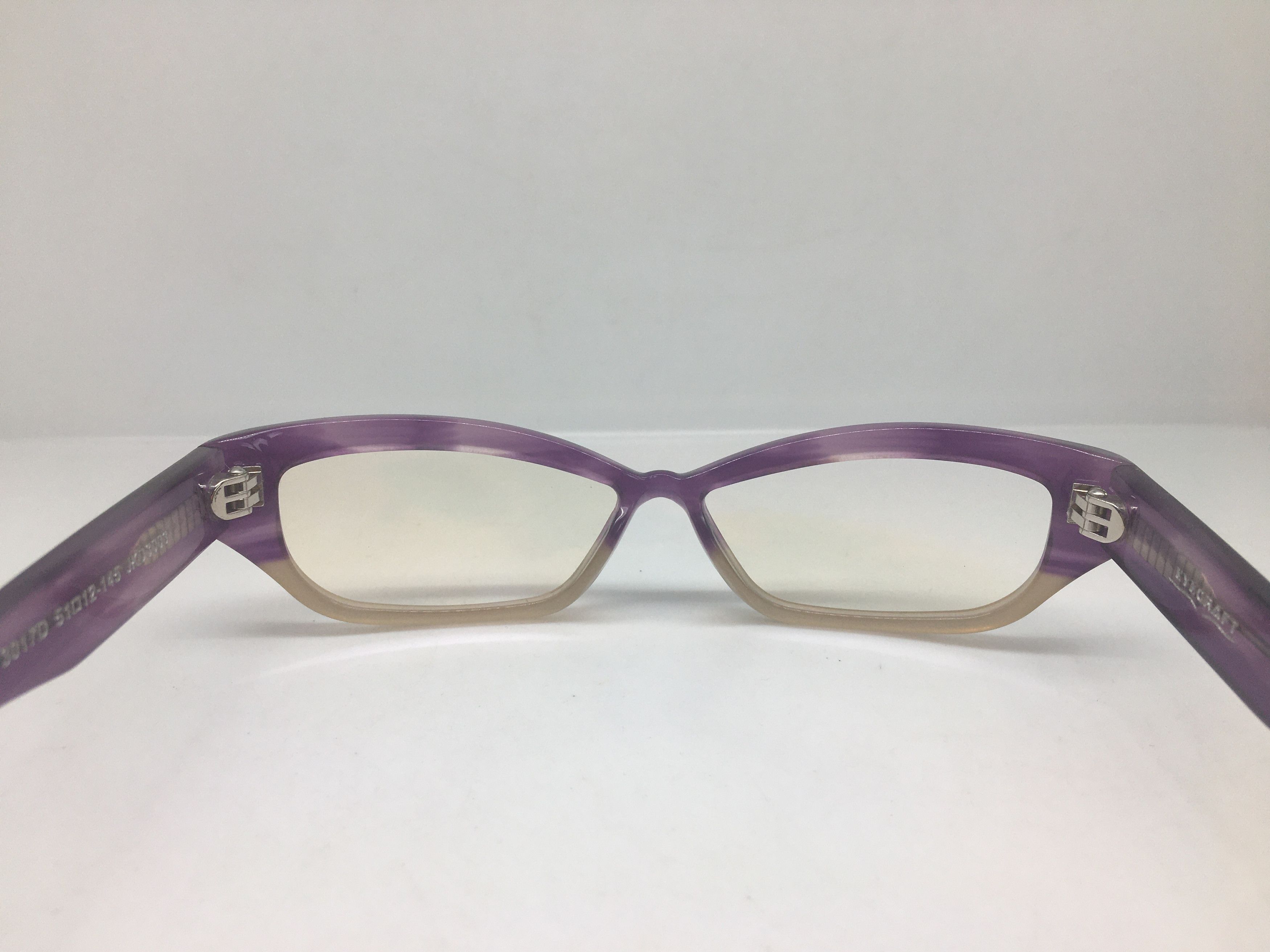 Other EYECRAFT 3017D Clear Purple Cateye Eyeglasses Frame Diva Size ONE SIZE - 4 Thumbnail