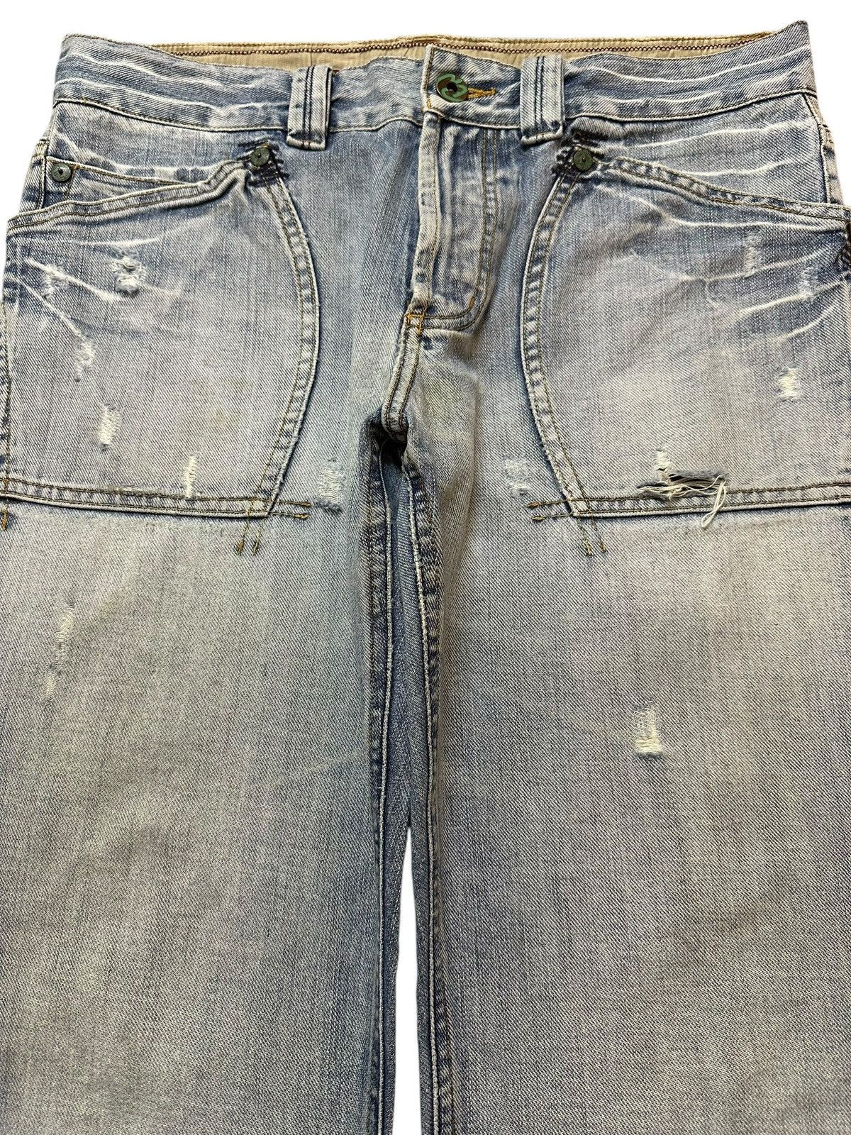 Hysteric Glamour Vintage Japanese Brand Blue Faded Wash Style Baggy Jeans Size US 34 / EU 50 - 3 Thumbnail