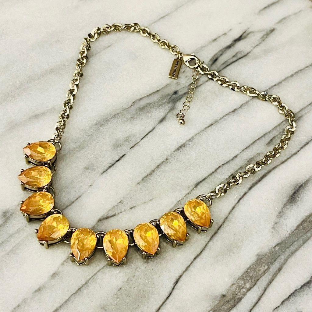 Jewelry The Limited Statement Necklace Yellow Faux Crystal Glam Size ONE SIZE - 3 Thumbnail