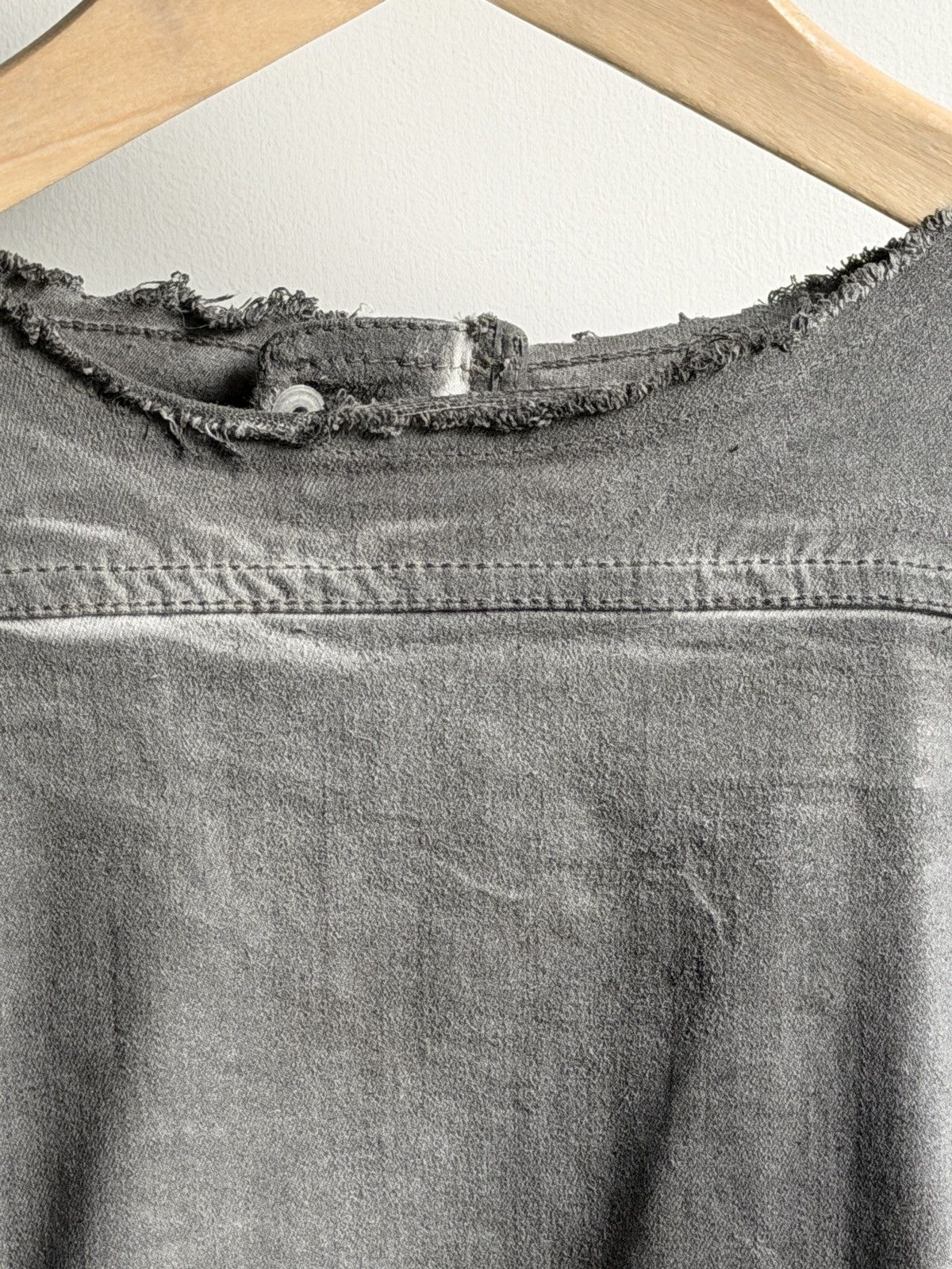 Rick Owens Grey Edfu Denim Long Sleeve T-Shirt sz.50 Size US M / EU 48-50 / 2 - 2 Thumbnail