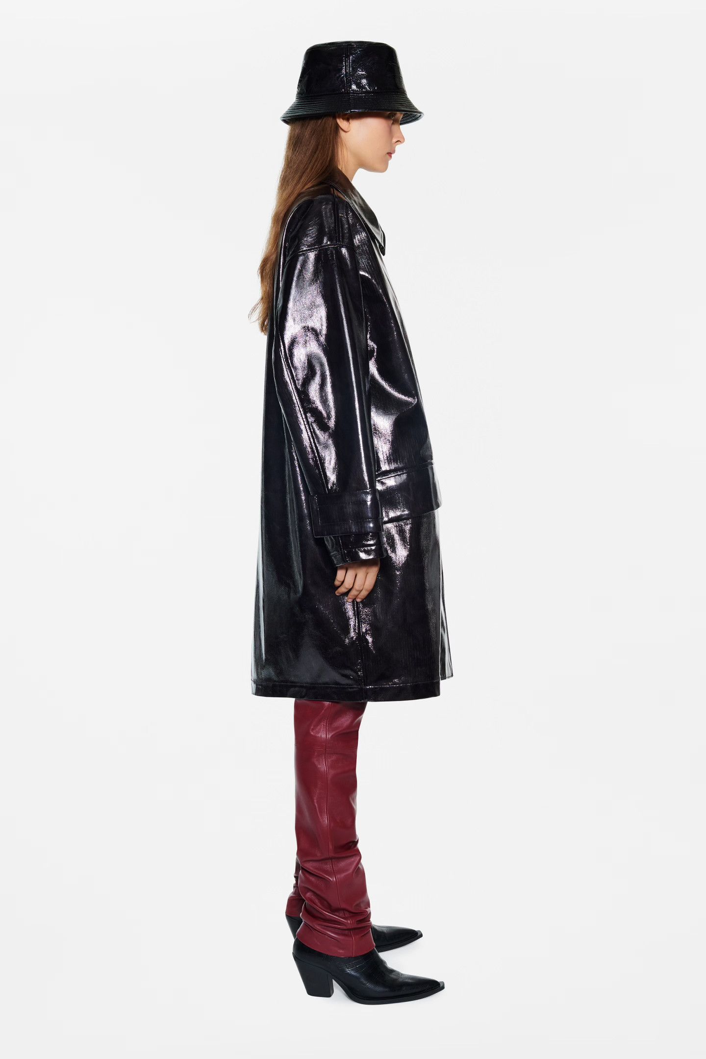 STAND STUDIO Conni faux patent leather coat Size XXS / US 00 / IT 34 - 8 Thumbnail