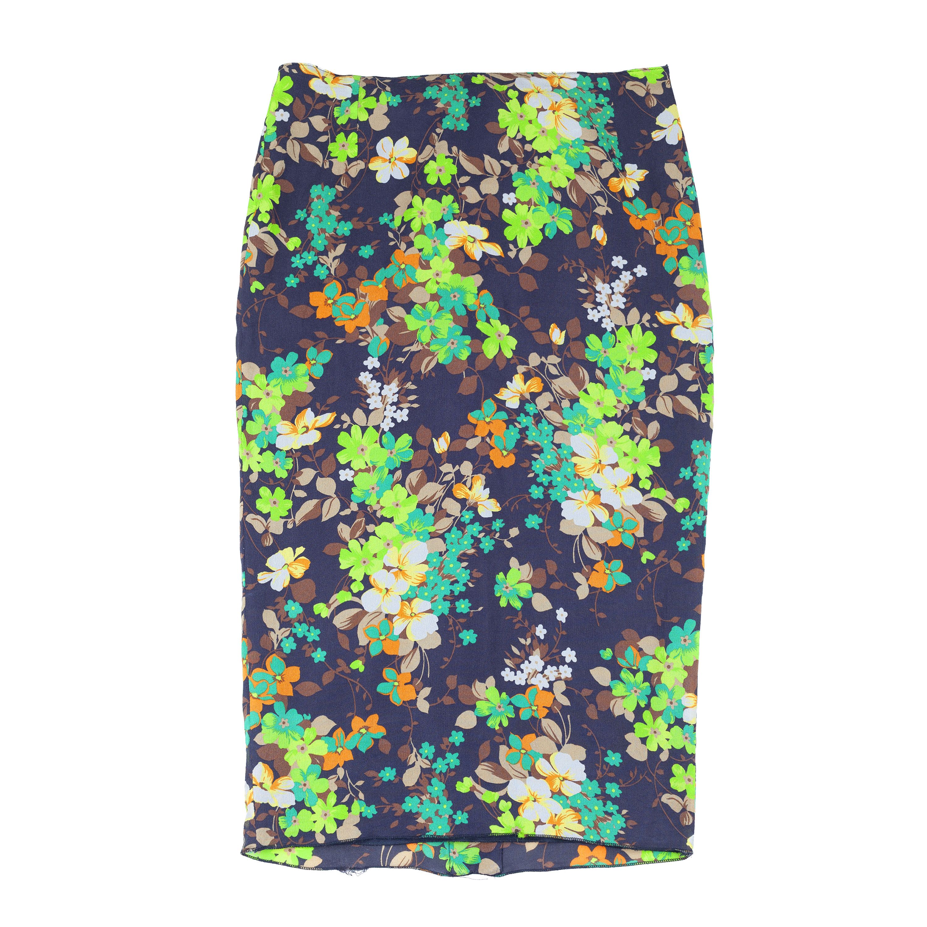 Dolce & Gabbana Dolce & Gabbana Vintage Silk Corset Flower Pencil Skirt Size 30" / US 8 / IT 44 - 3 Thumbnail