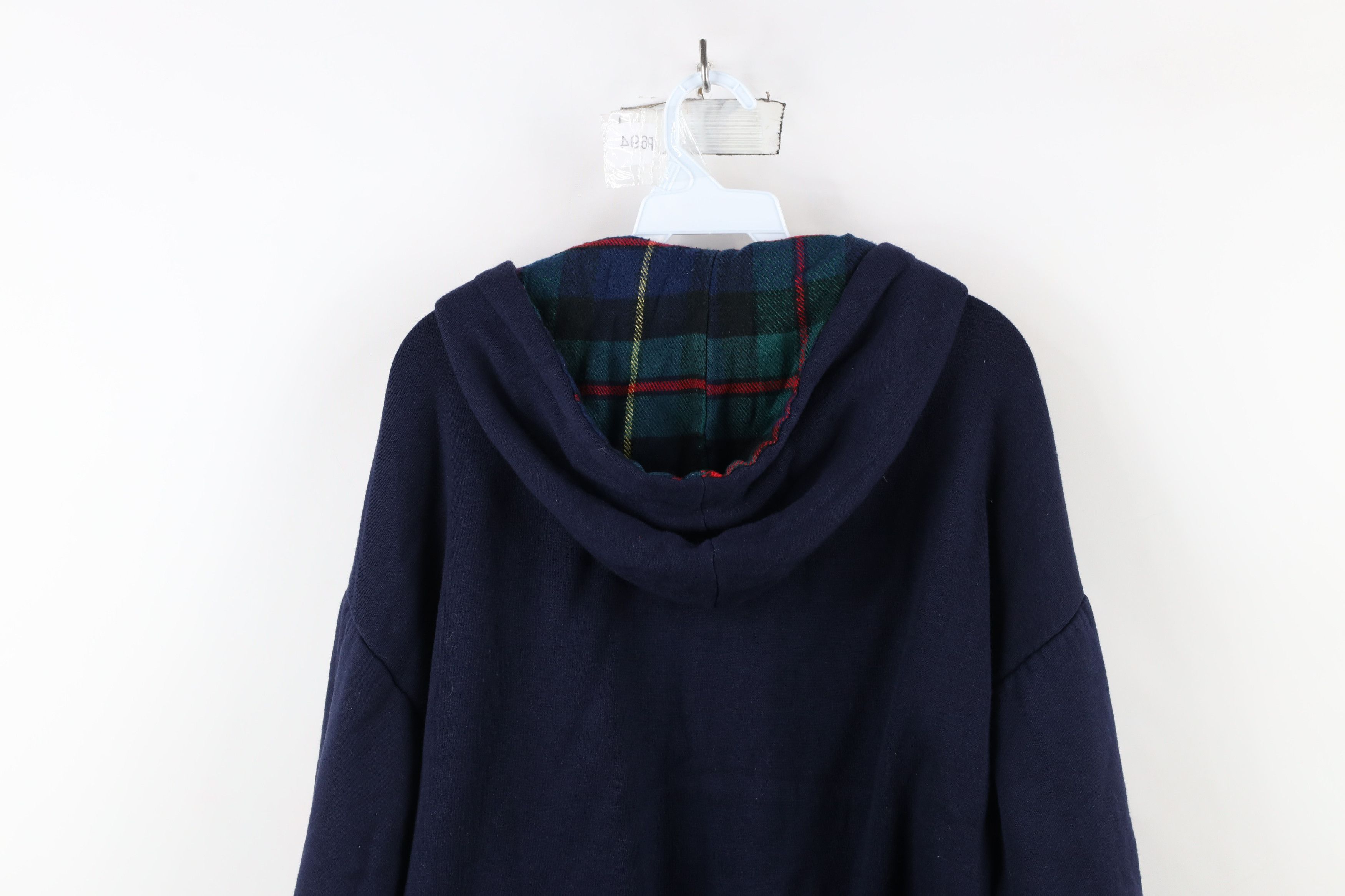 Vintage Vintage 90s Streetwear Wall Thermal Lined Henley Hoodie Blue Size US L / EU 52-54 / 3 - 12 Thumbnail
