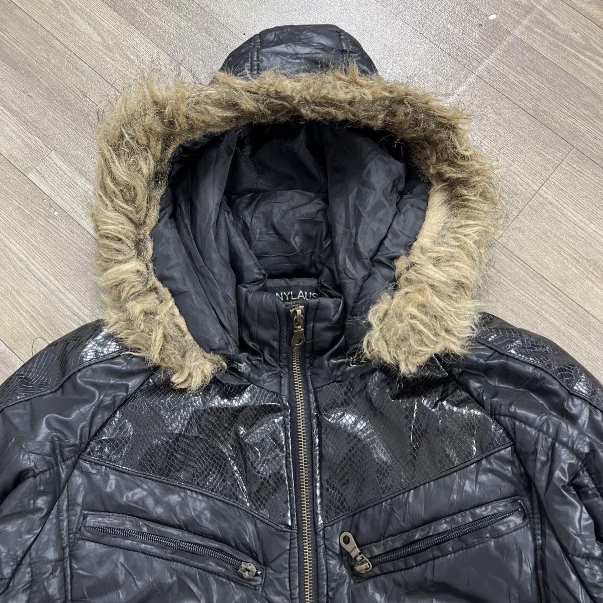 20471120 2000s Nylaus Fur Bono Jacket Punk Ifsixwasnine Goa Lgb Style Size US L / EU 52-54 / 3 - 3 Thumbnail