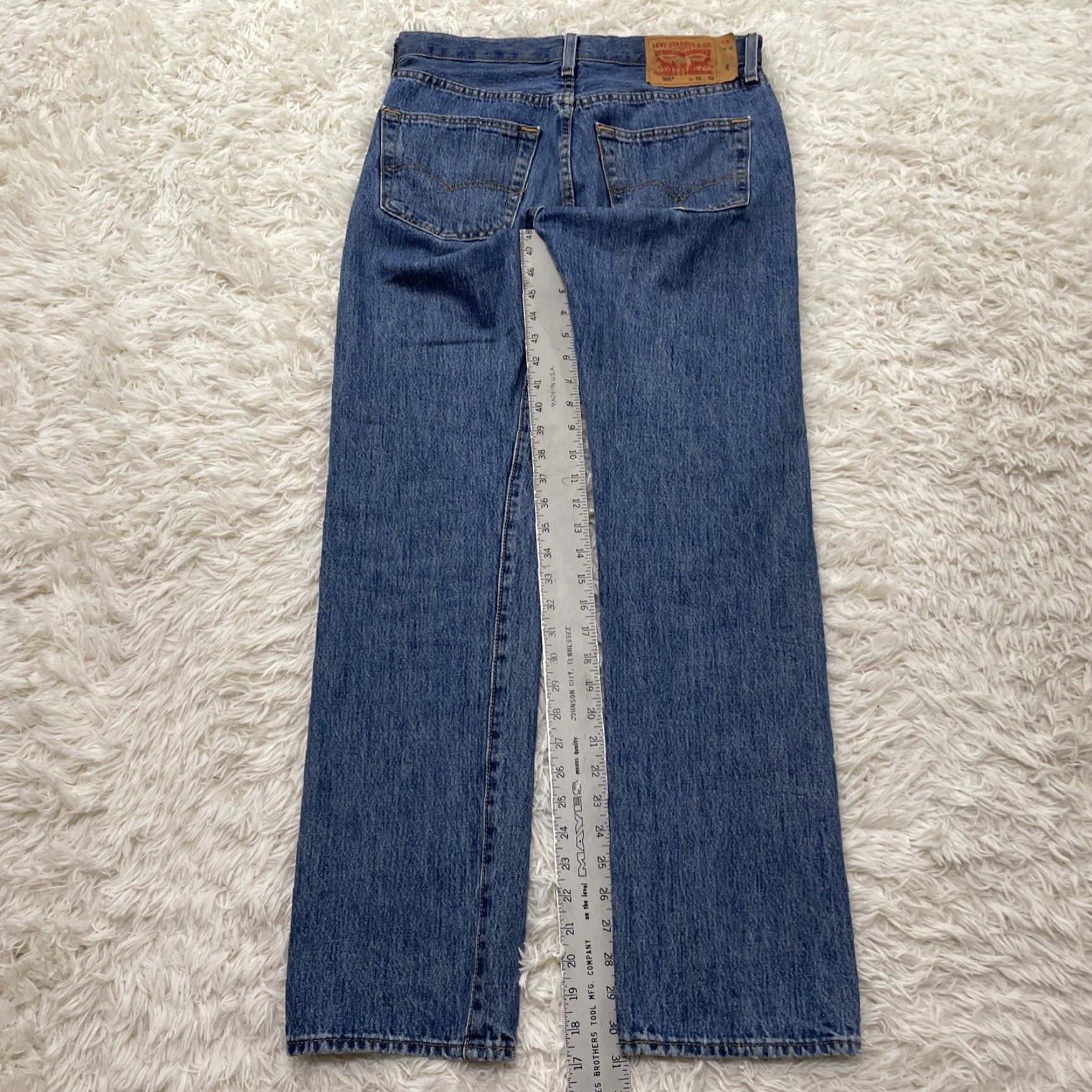 Levi's VINTAGE Levi's 501xx Jeans Mens 31x32 Blue Straight Button Fly 2000's Levis 501 xx Denim Size US 31 - 7 Thumbnail