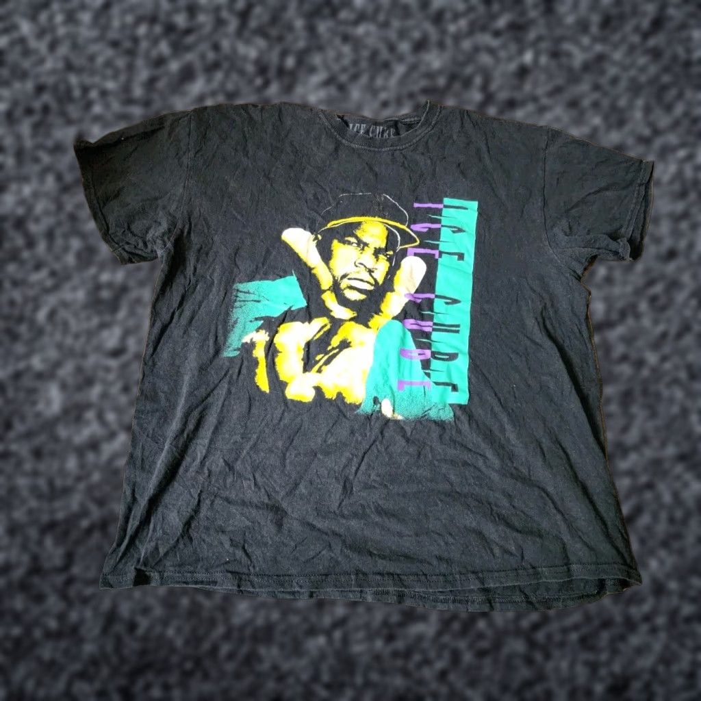 Etro Ice Cube Peace Sign Black XL Mens Short Sleeve Graphic T Shirt 90s Music Size US XL / EU 56 / 4 - 1 Thumbnail