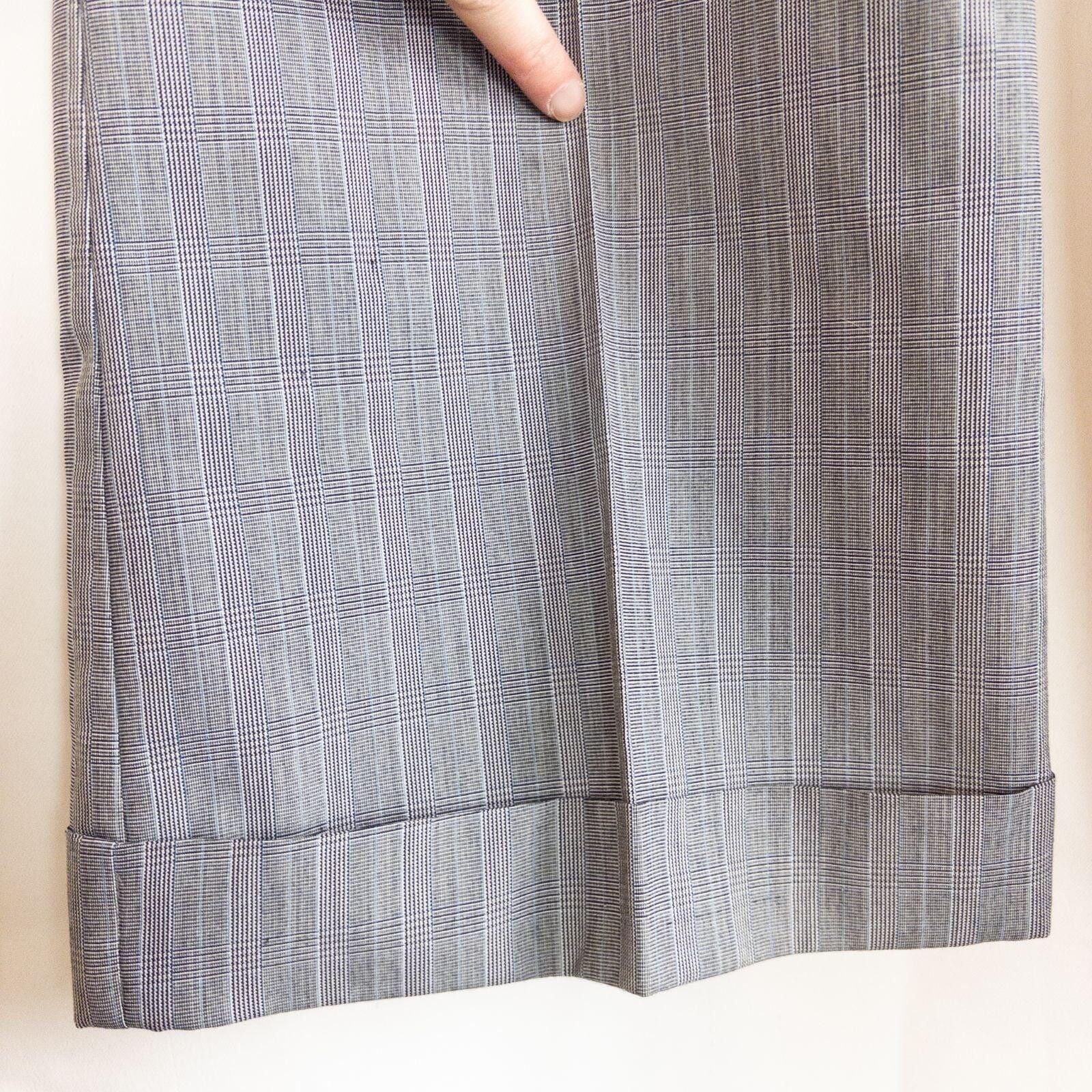 Other Tracy Evans Vintage Black Plaid Check Pants Womens 11 Large Size 36" / US 14 / IT 50 - 6 Thumbnail