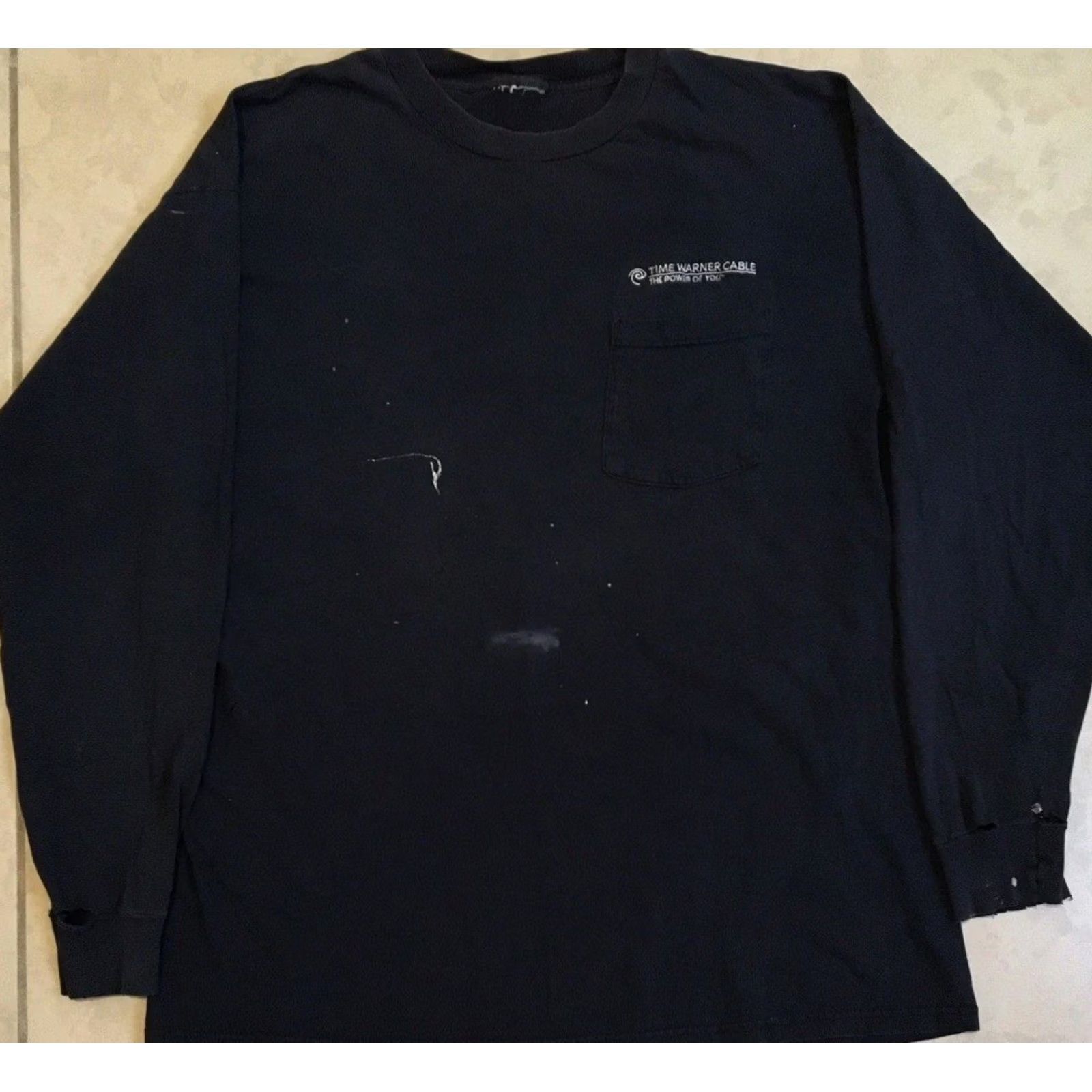 Vintage VINTAGE Time Warner Cable Thrashed Shirt XL Blues Size US XL / EU 56 / 4 - 2 Thumbnail