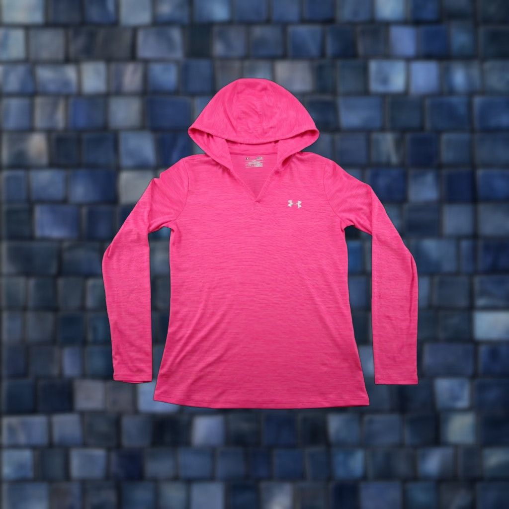 Under Armour Under Armour Hoodie Womens Size S Stretch Pink Loose Heatgear Athletic Running Size S / US 4 / IT 40 - 1 Thumbnail