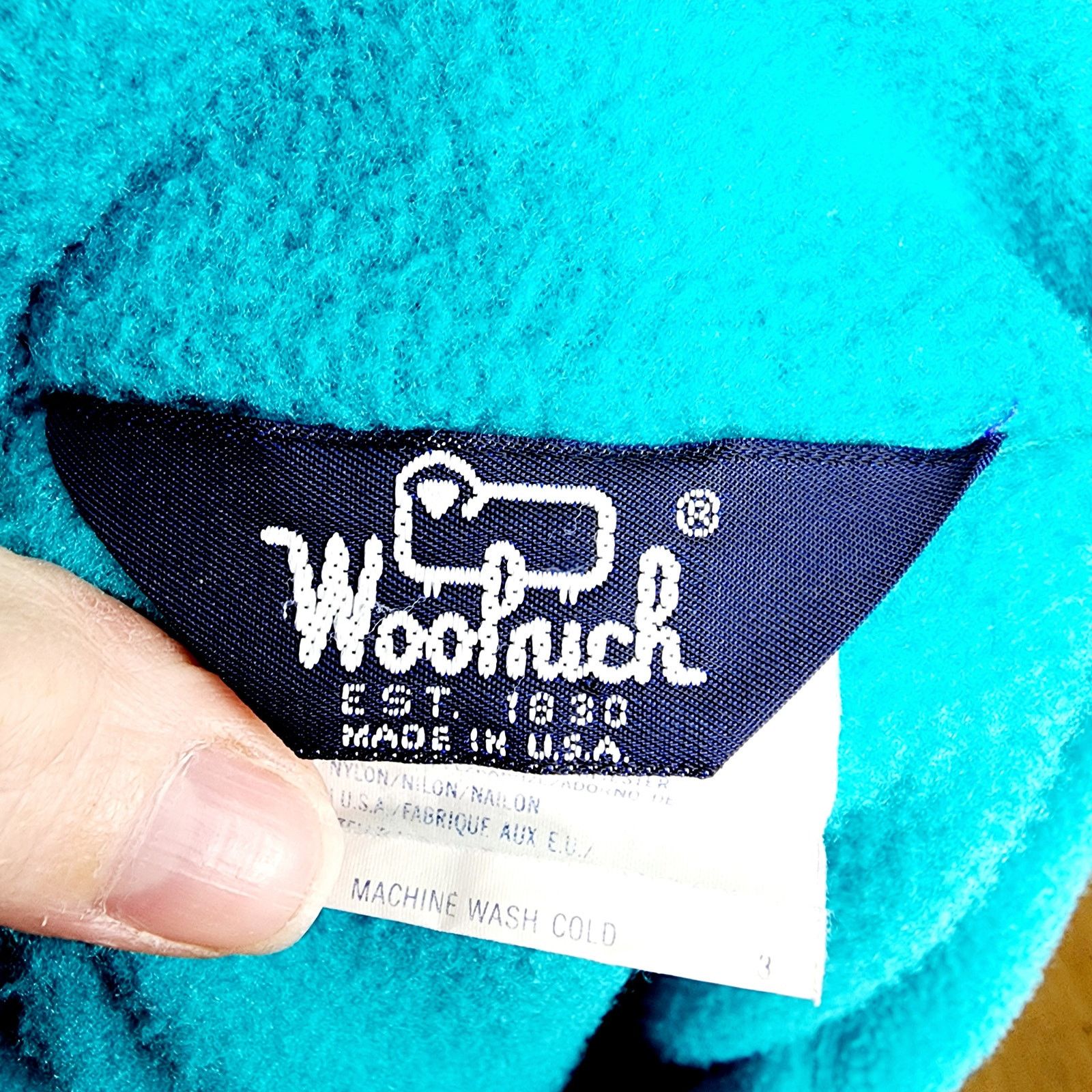 Other Vintage Woolrich Teal Zipper Front Long Sleeve Fleece Size L / US 10 / IT 46 - 3 Thumbnail