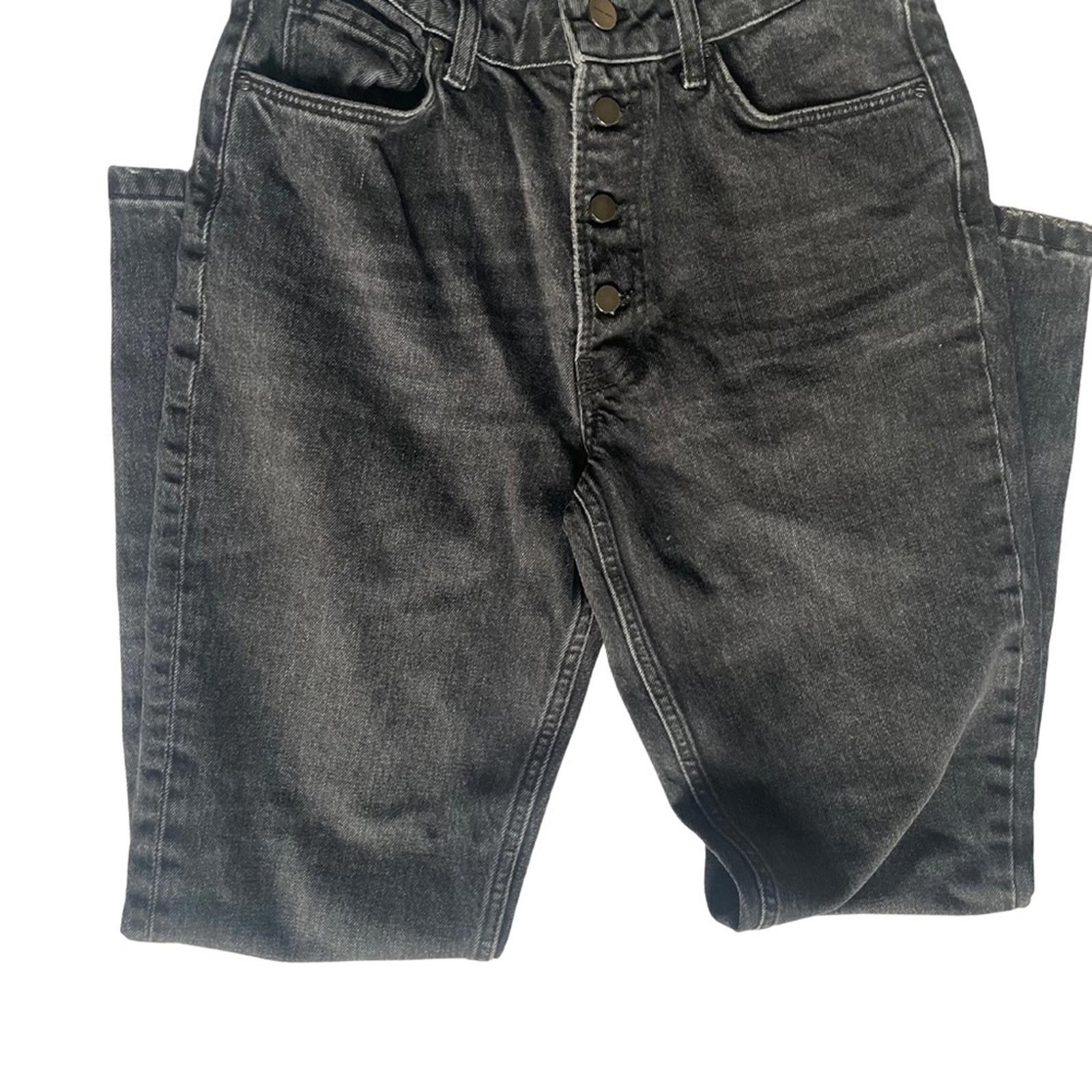 Anine Bing Anine Bing “Frida” High-Rise Button Fly Jeans — Charcoal Size 27" / US 4 / IT 40 - 4 Thumbnail