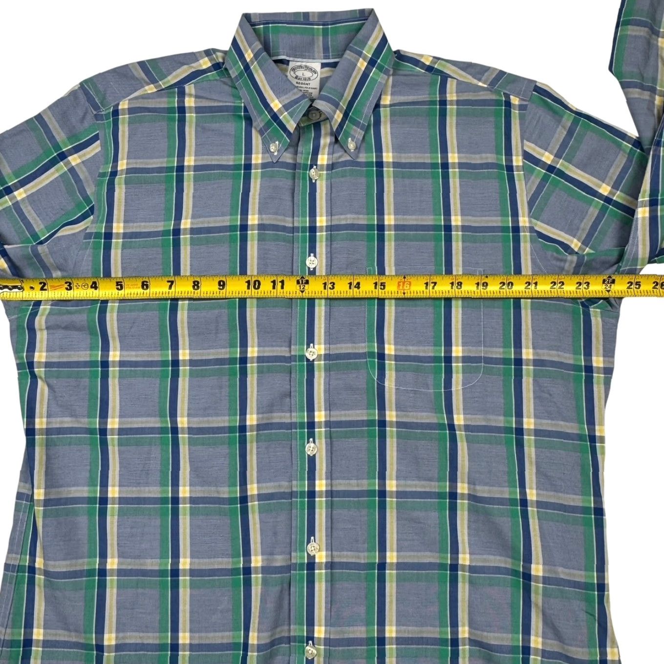 Brooks Brothers Brooks Brothers Men's Regent Cotton Non-Iron L/S Button Shirt Blue Large Size US L / EU 52-54 / 3 - 5 Thumbnail