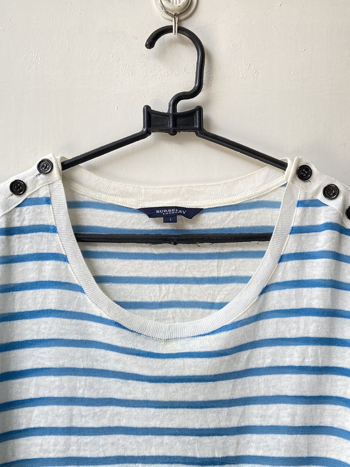 Burberry BURBERRY Striped T-Shirt Size US XS / EU 42 / 0 - 4 Thumbnail