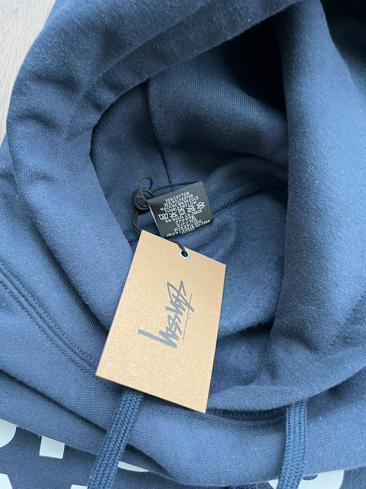 Stussy Stussy No.4 Hoodie Navy Large Size US L / EU 52-54 / 3 - 5 Thumbnail