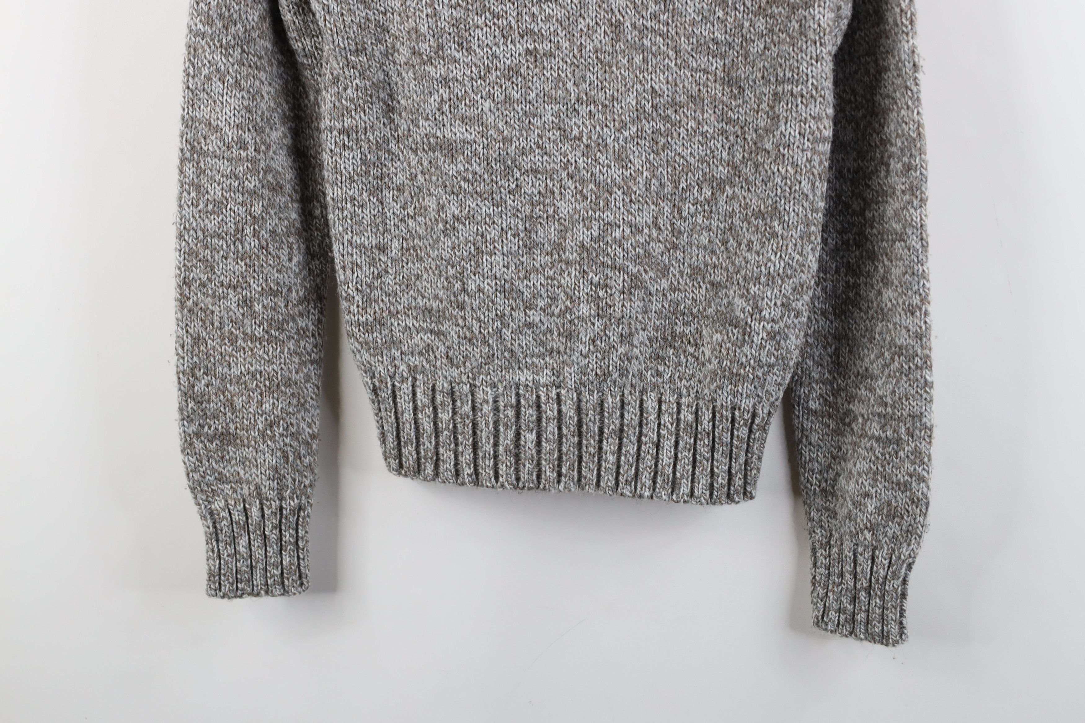 Vintage Vintage 70s Streetwear Wool Blend Knit Shawl Sweater Gray Size S / US 4 / IT 40 - 3 Thumbnail