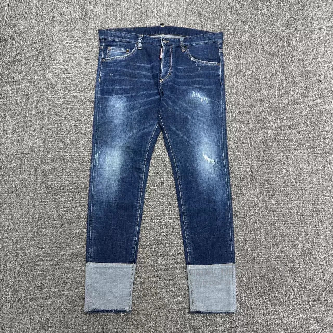 Dsquared2 DSQUARED2 Cuffed Distressed Jeans. Size US 31 - 1 Thumbnail