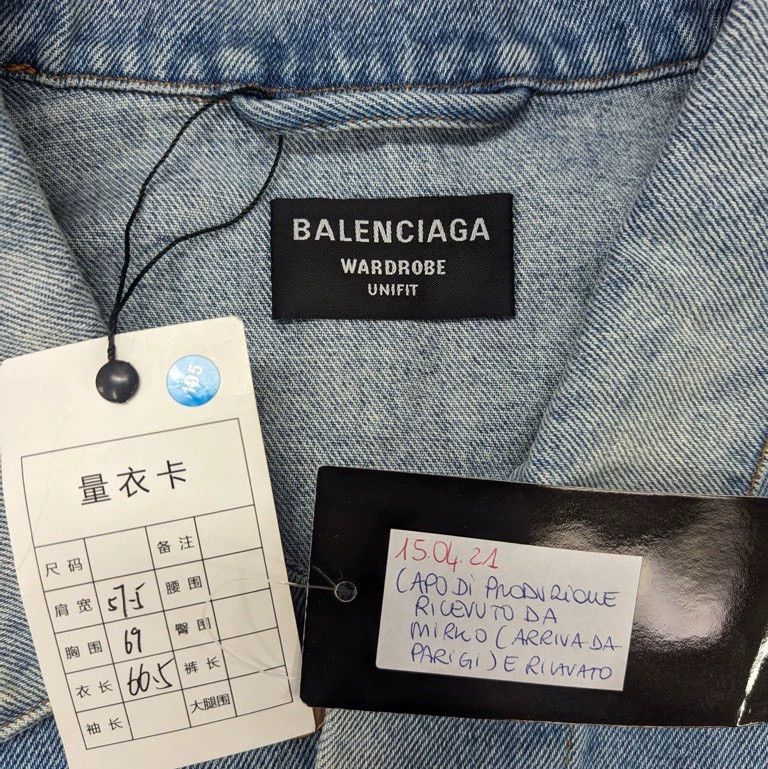 Balenciaga Balenciaga Blue embroidered logo denim jacket Size US XS / EU 42 / 0 - 7 Thumbnail