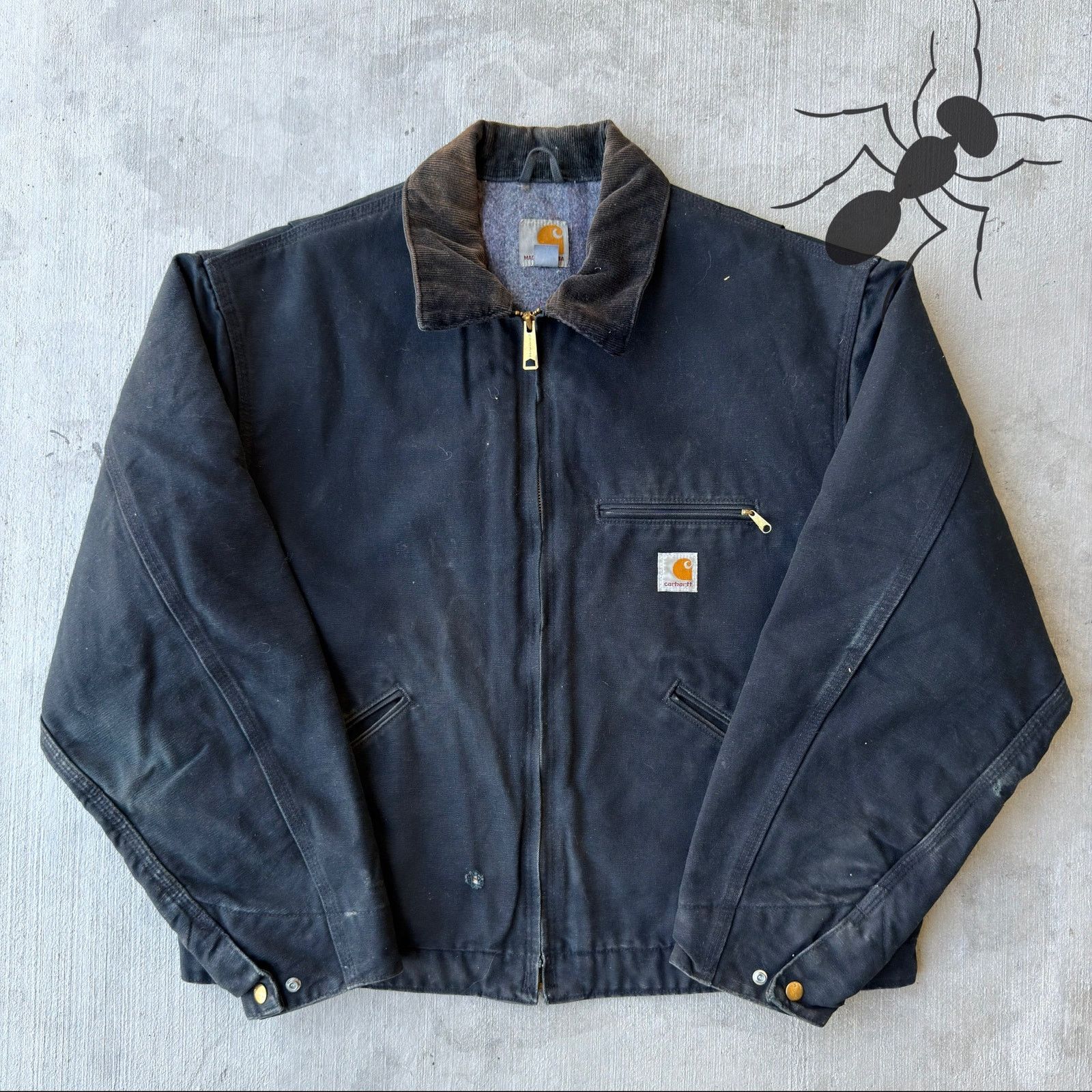 Carhartt × Vintage 90s Carhartt JB105 black detroit jacket sz XL