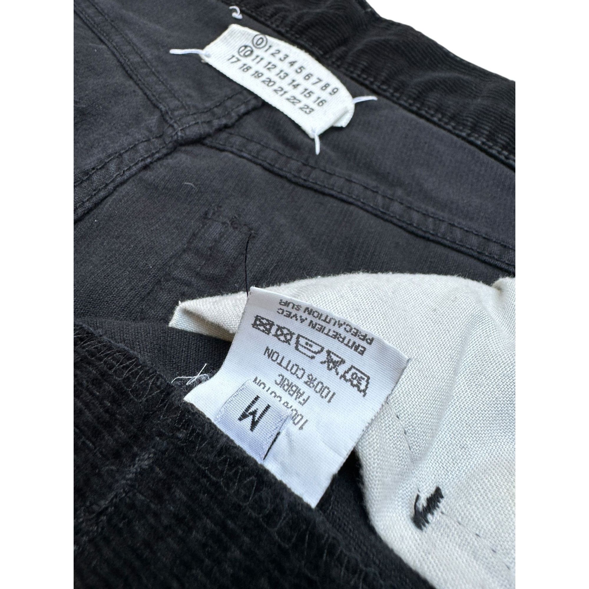 Maison Margiela 0 10 Artisanal Black Corduroy Pants Size US 30 / EU 46 - 1 Thumbnail