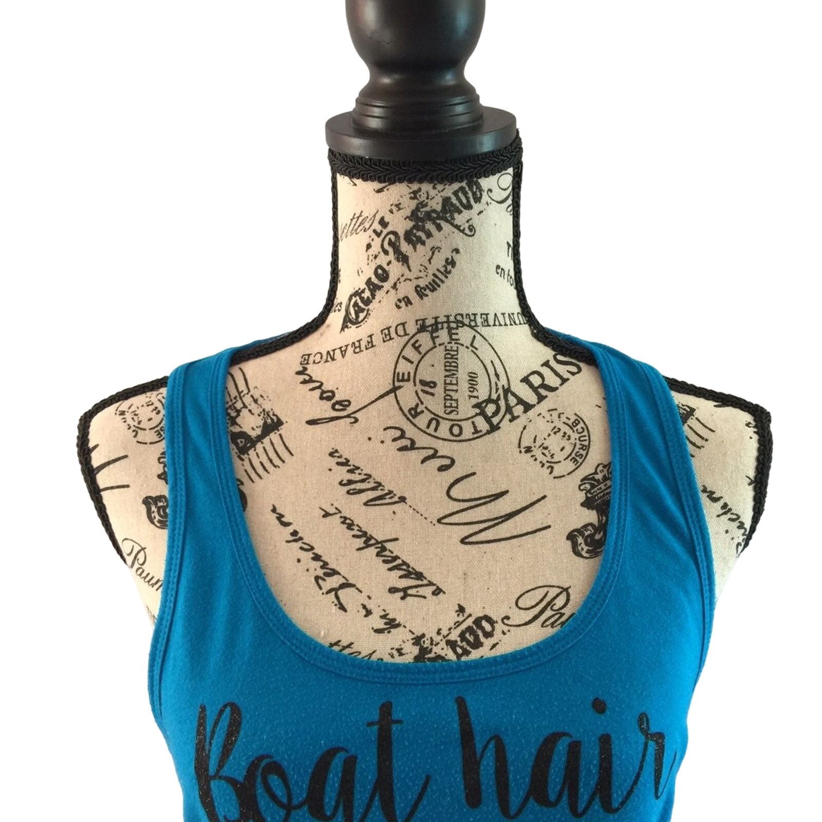 Next Level Apparel Next Level Women's Medium Ideal Tank Top Racerback Blue Size M / US 6-8 / IT 42-44 - 2 Thumbnail