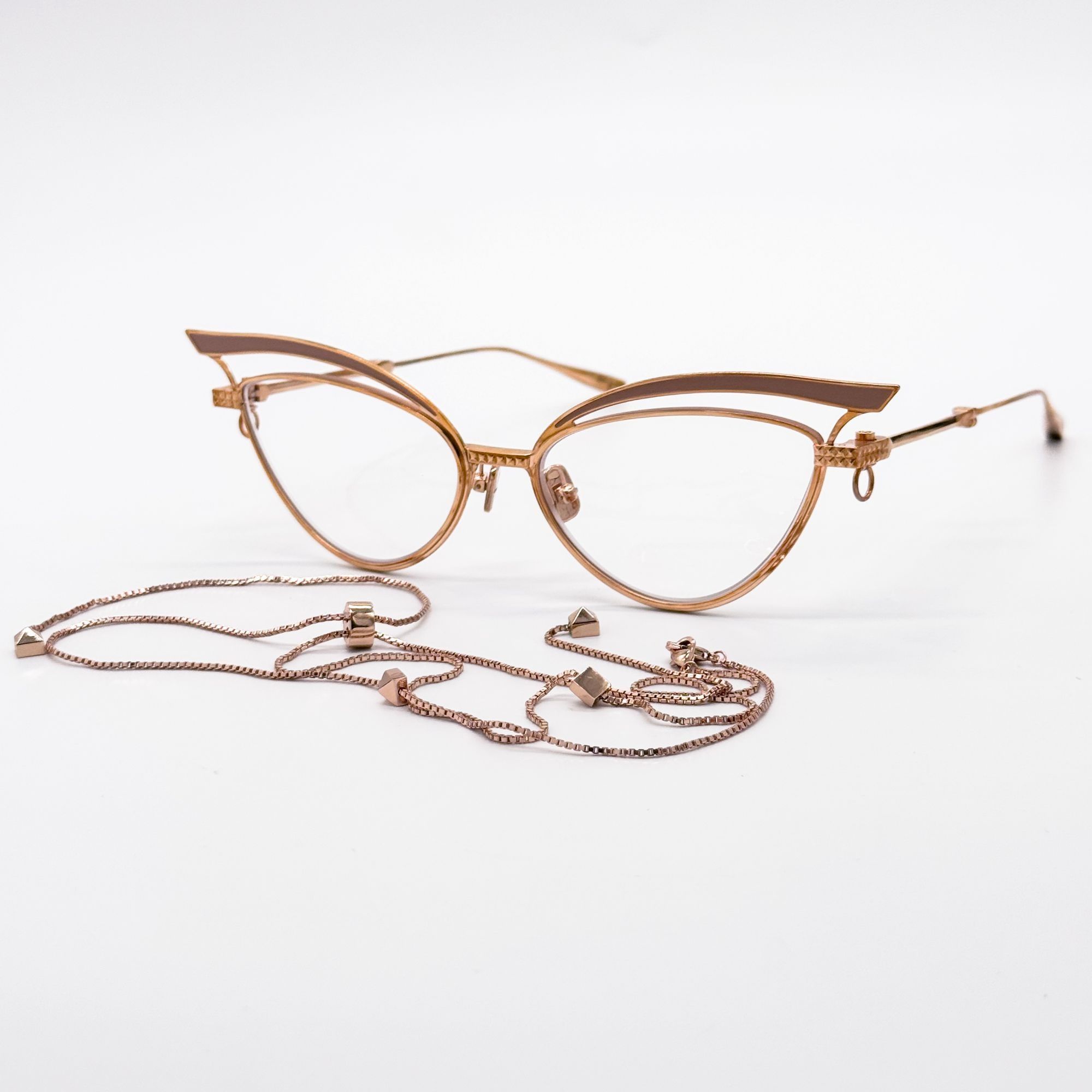 Valentino NEW VALENTINO GLASSLINER VLX-118F EYEGLASSES CAT EYE GOLD E Size ONE SIZE - 3 Thumbnail