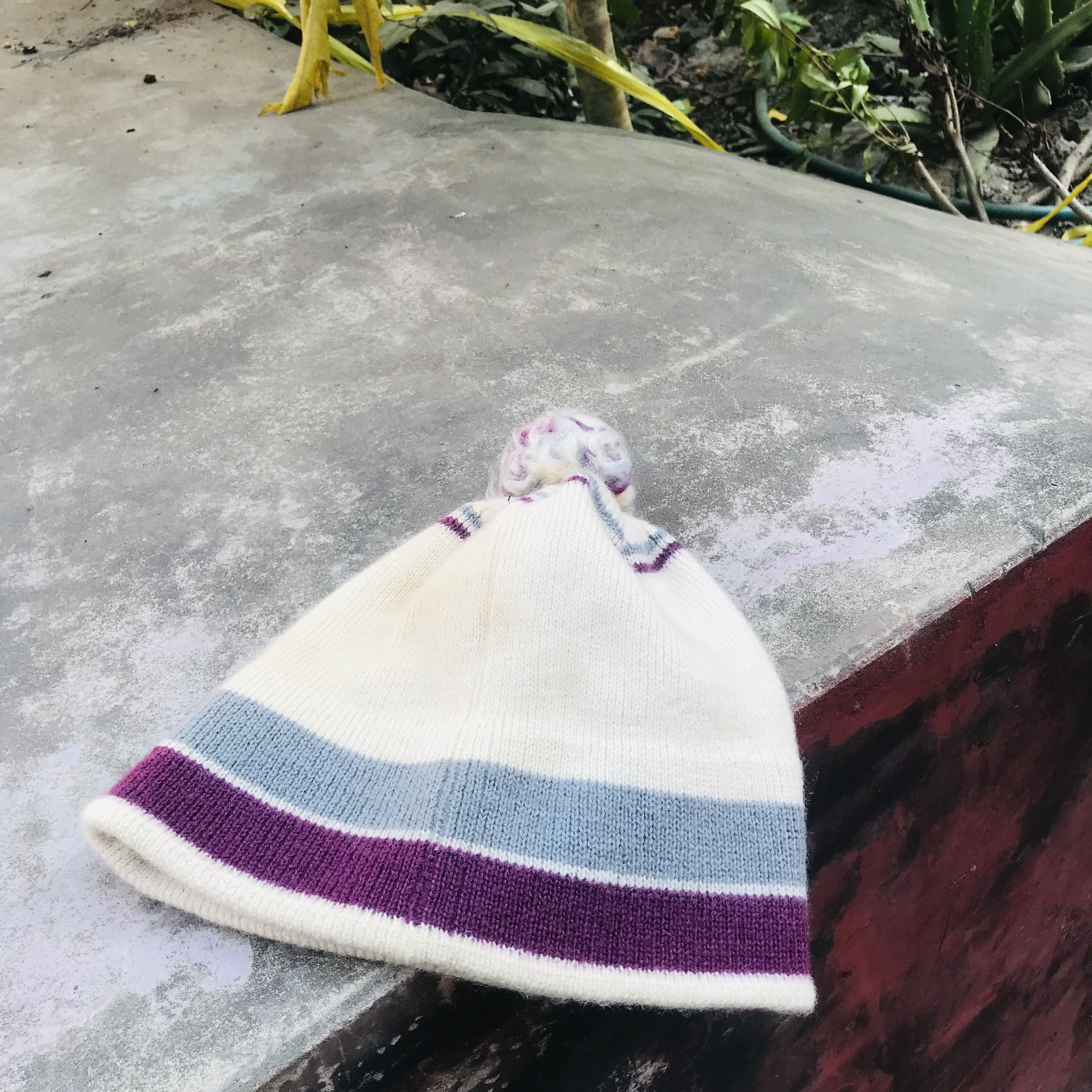 Japanese Brand × Vintage Japanese Vintage Bubble Pom Beanie Size ONE SIZE - 2 Thumbnail