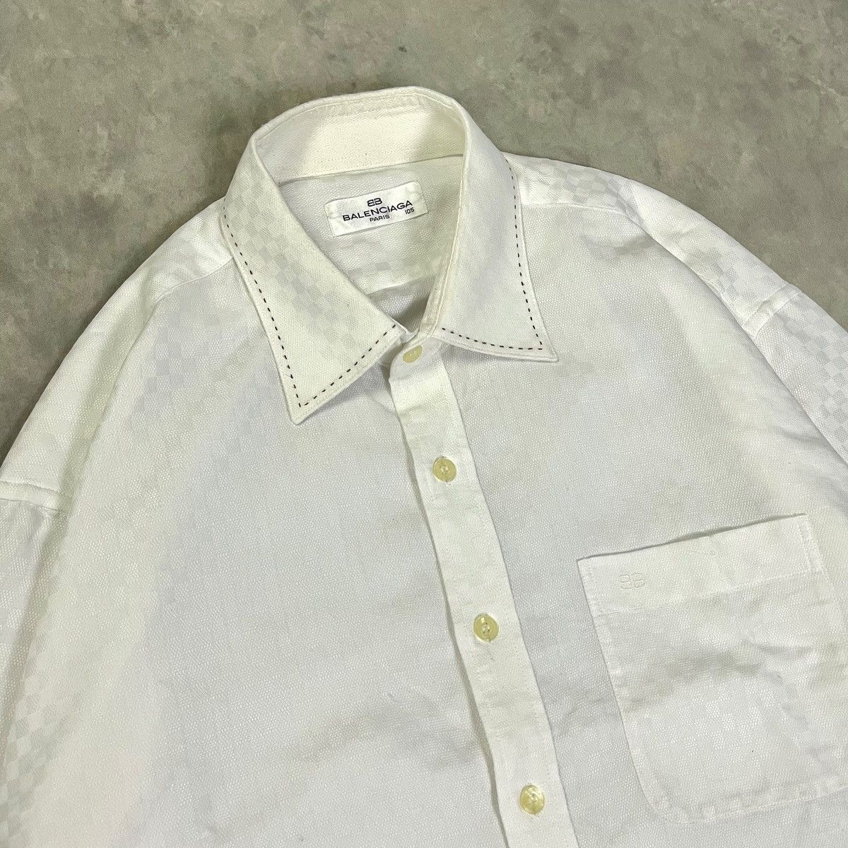 Balenciaga Balenciaga Button Up Checker Shirt Size US S / EU 44-46 / 1 - 2 Thumbnail