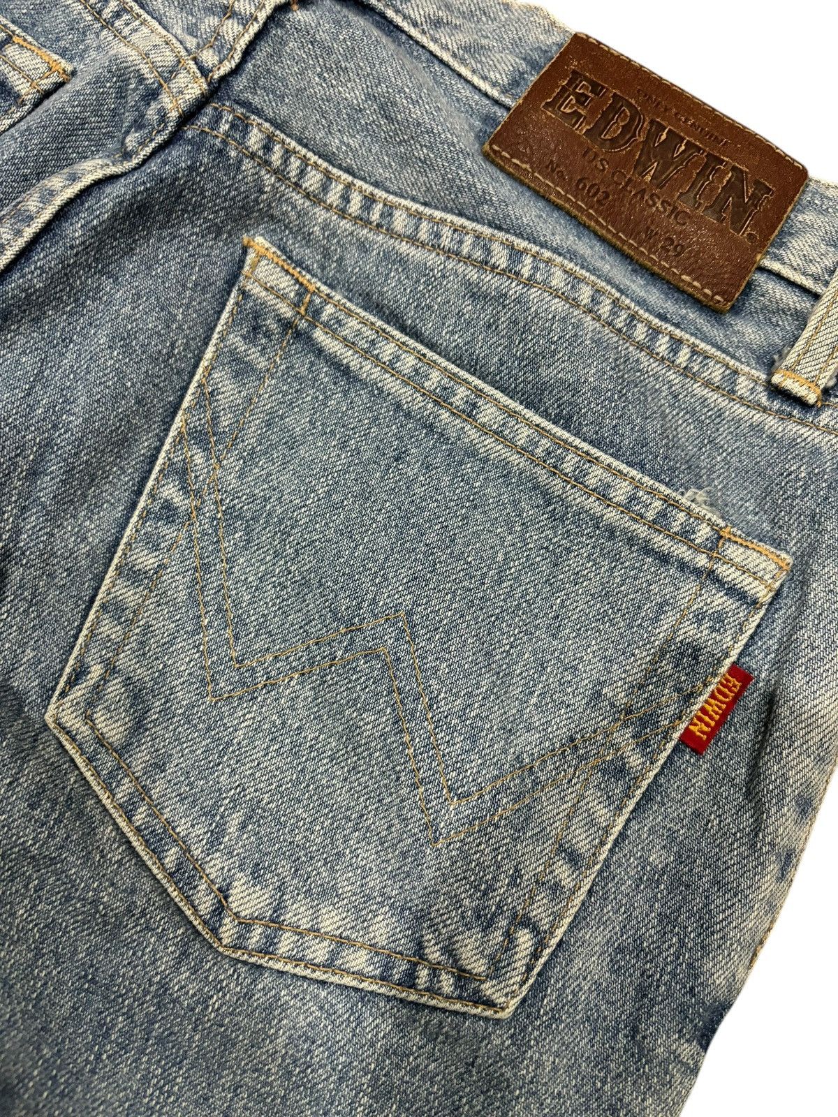 Edwin × Japanese Brand × Vintage 90s Vtg Edwin US Classic Lot 602 Light Washed Jeans Size US 29 - 6 Thumbnail
