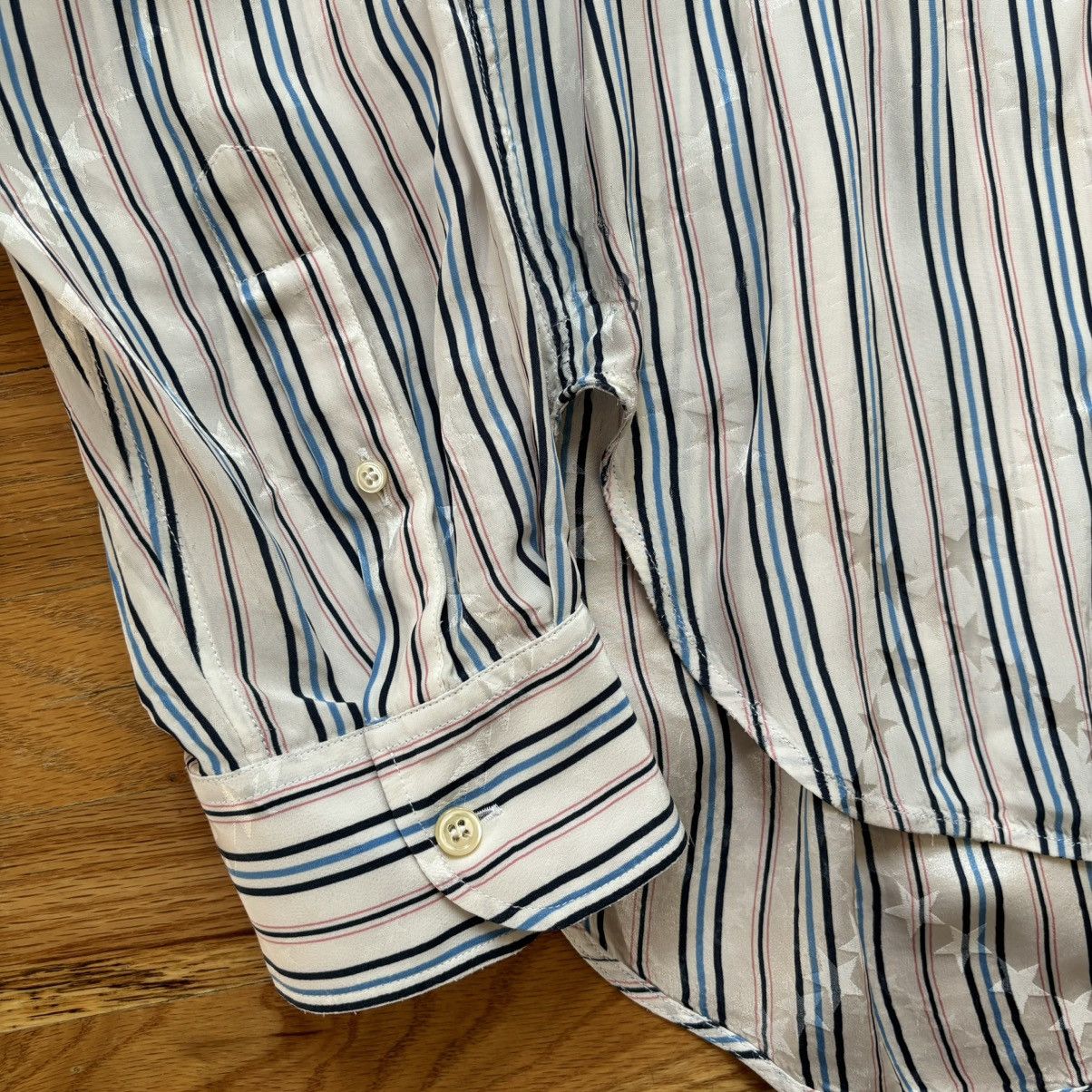 Balenciaga SS2017 Star-Embossed Striped Shirt Size US S / EU 44-46 / 1 - 4 Thumbnail