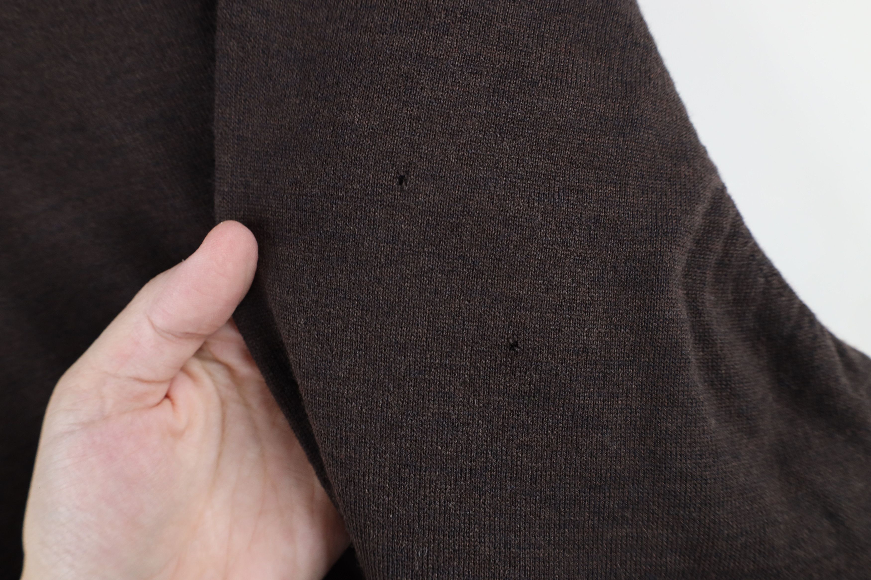 Hugo Boss × Vintage Hugo Boss Merino Wool Knit Turtleneck Sweater Brown Size US XL / EU 56 / 4 - 4 Thumbnail