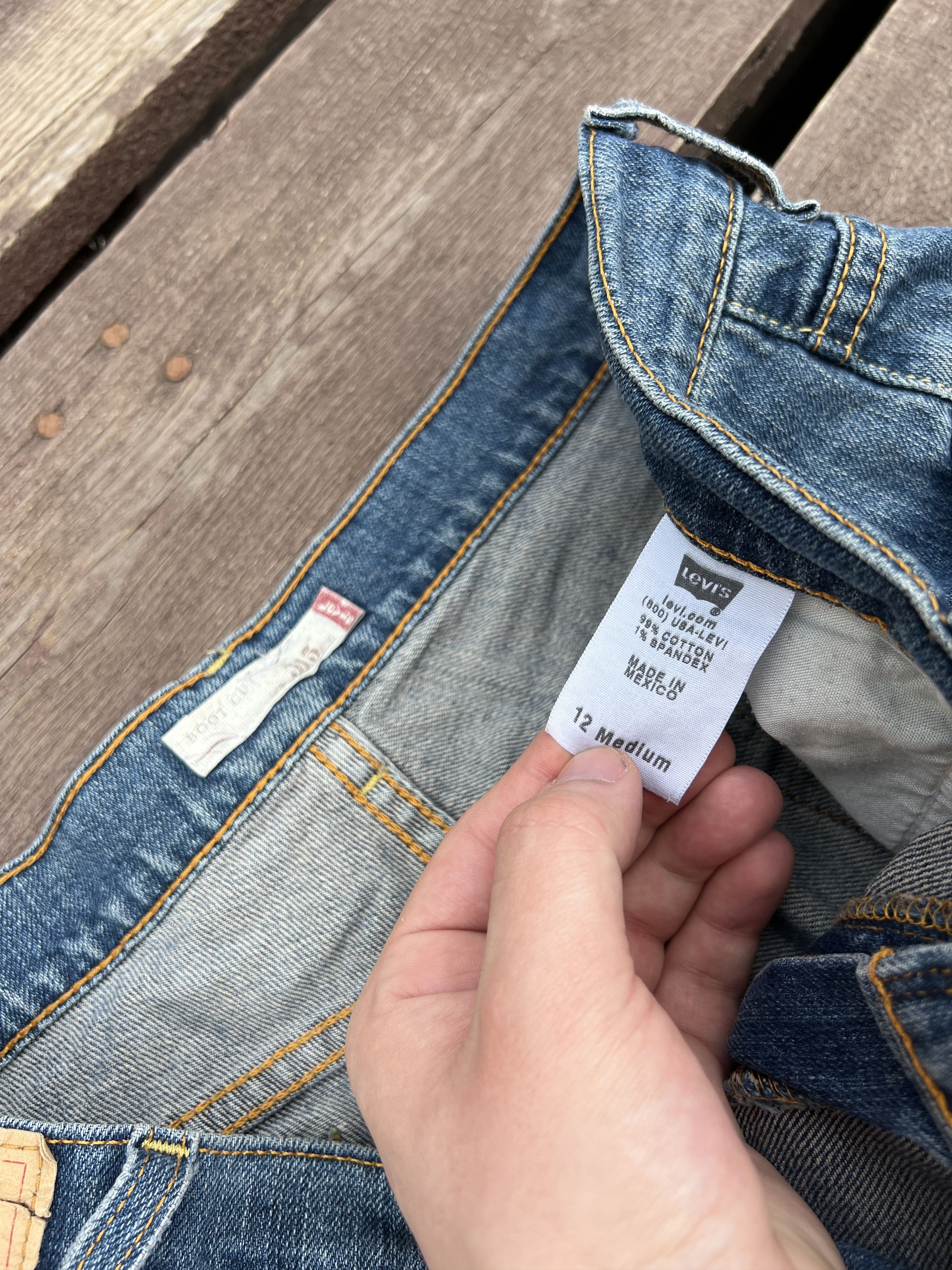 Levi's Levis 515 Vintage Flared Bootcut Denim Jeans Size 34" / US 12 / IT 48 - 13 Thumbnail