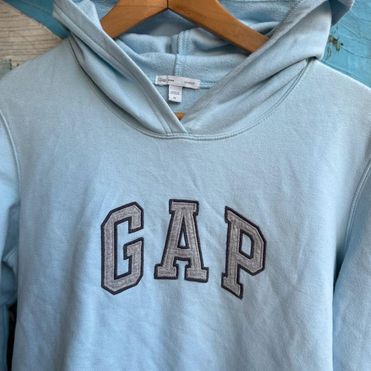Gap GAP Hoodie Vintage Retro 90s Baby Blue Size S / US 4 / IT 40 - 4 Thumbnail
