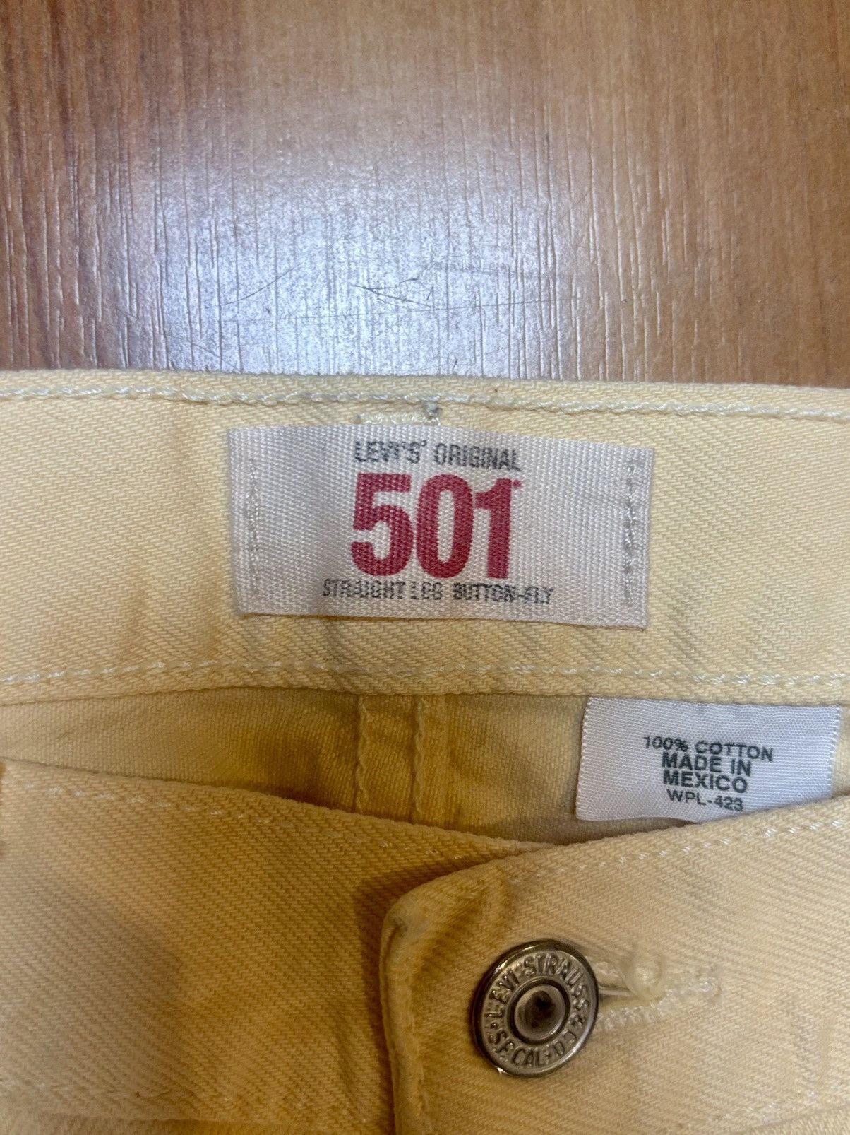 Levi's Vintage Clothing Cream Dyed Baggy Denim Size US 34 / EU 50 - 4 Thumbnail