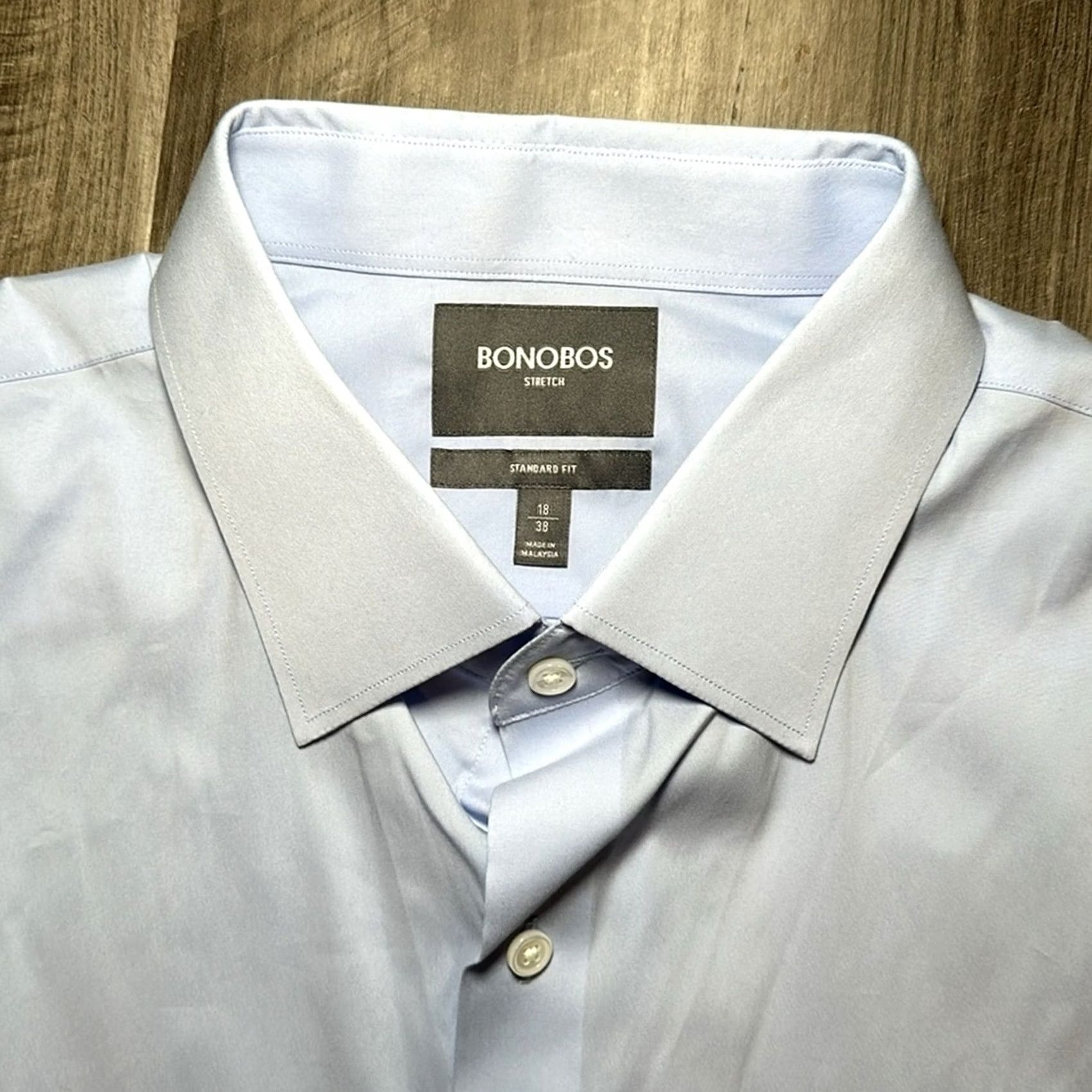 Bonobos Bonobos Dress Shirt Shirt 18 38 XXL Light Blue NWOT Men Mens 18 38 (XXL) Blue Long Sleeve Button Down Shirt Size US XXL / EU 58 / 5 - 5 Thumbnail