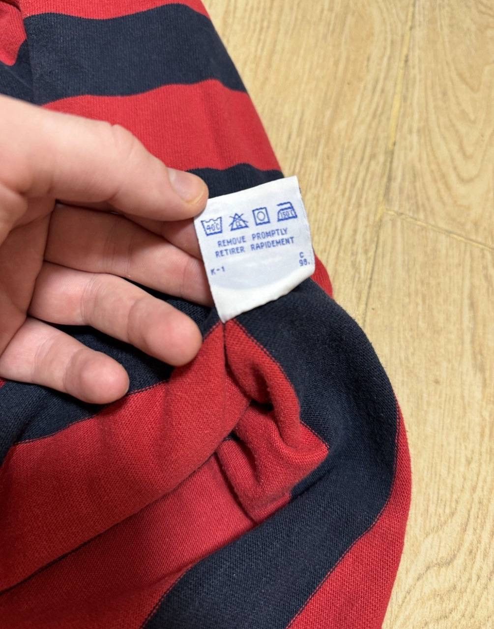 Polo Ralph Lauren × Vintage Vintage Polo Ralph Lauren Distressed Rugby Sweatshirt Size US L / EU 52-54 / 3 - 9 Thumbnail