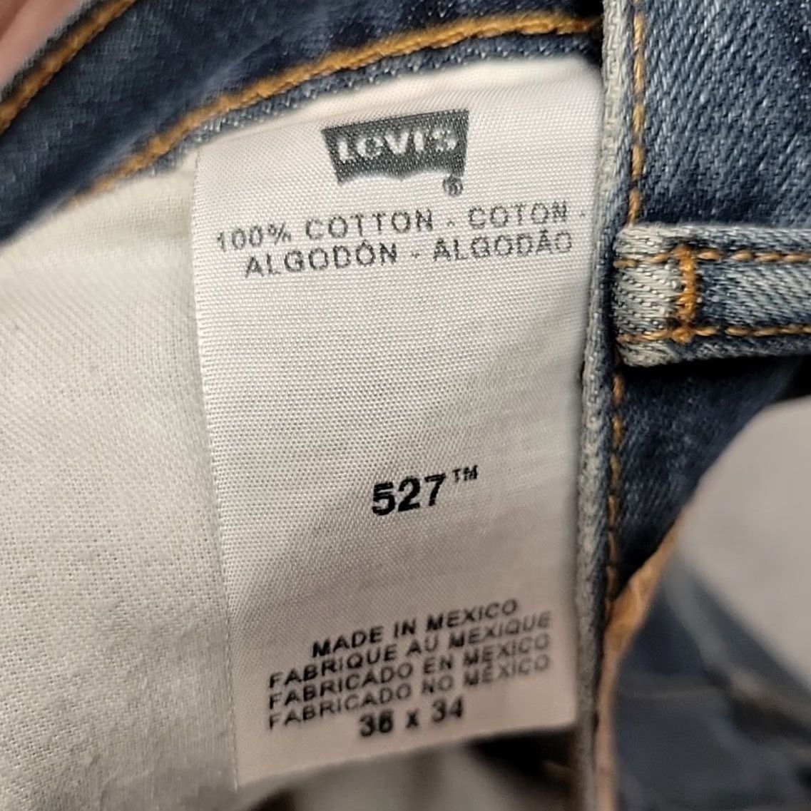 Levi's Mens Levis 527 Jeans Blue Denim Slim Fit Bootcut 36x34 Faded Everyday Size US 36 / EU 52 - 4 Thumbnail