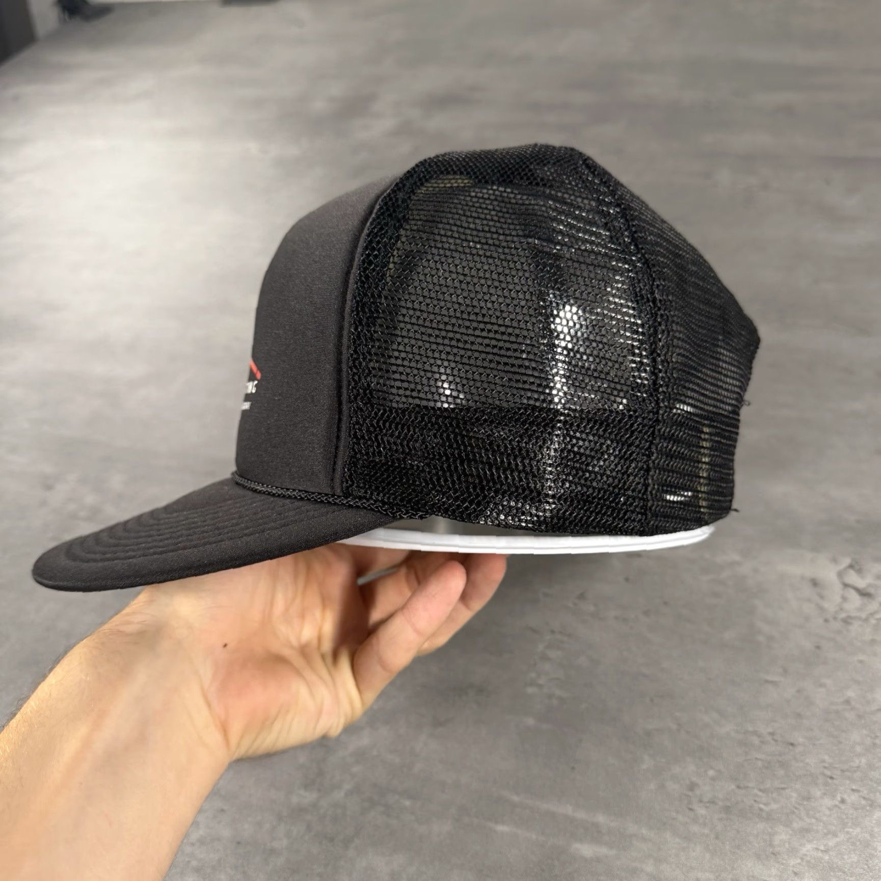 Vintage VINTAGE Construction Excavating Snapback Hat Nylon Black Red One Size Men Size ONE SIZE - 3 Thumbnail
