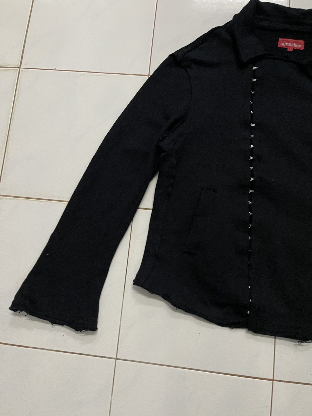 If Six Was Nine 2000s SEMANTIC DESIGN COTTON JACKET CROSS DESIGN Size US L / EU 52-54 / 3 - 5 Thumbnail