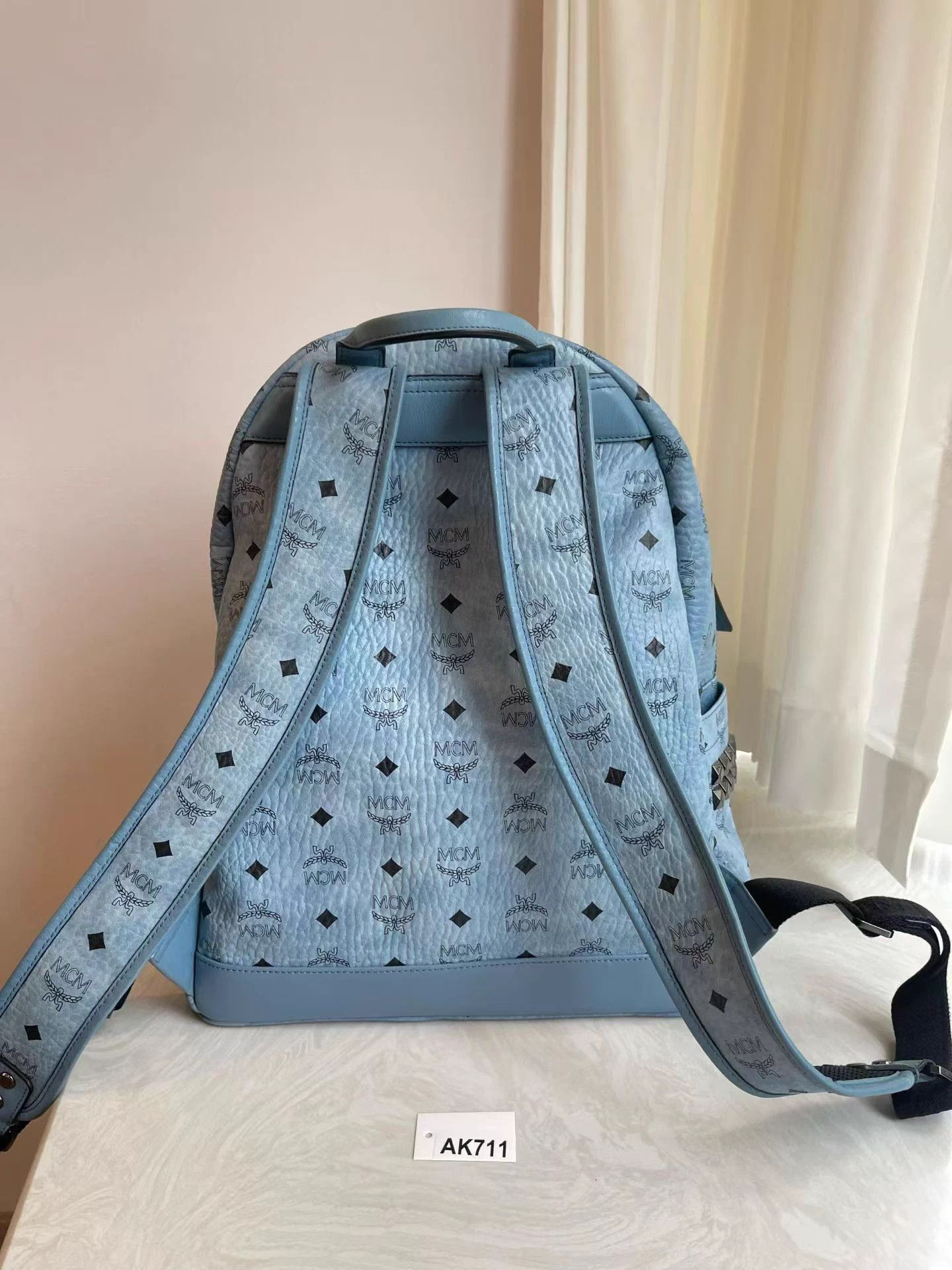 MCM MCM Blue Medium Classic Backpack 33x40x15 Near New Size ONE SIZE - 4 Thumbnail