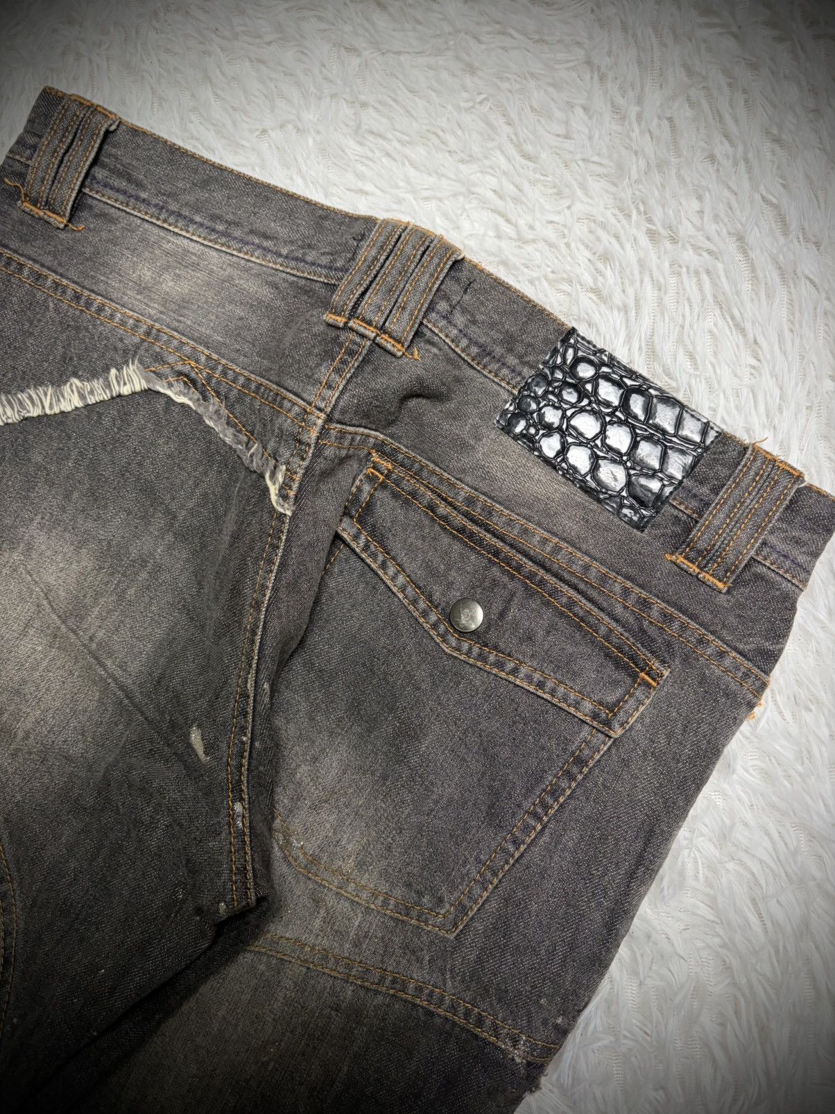 If Six Was Nine 00s Japanese brand fringe flared jeans Size US 32 / EU 48 - 8 Thumbnail
