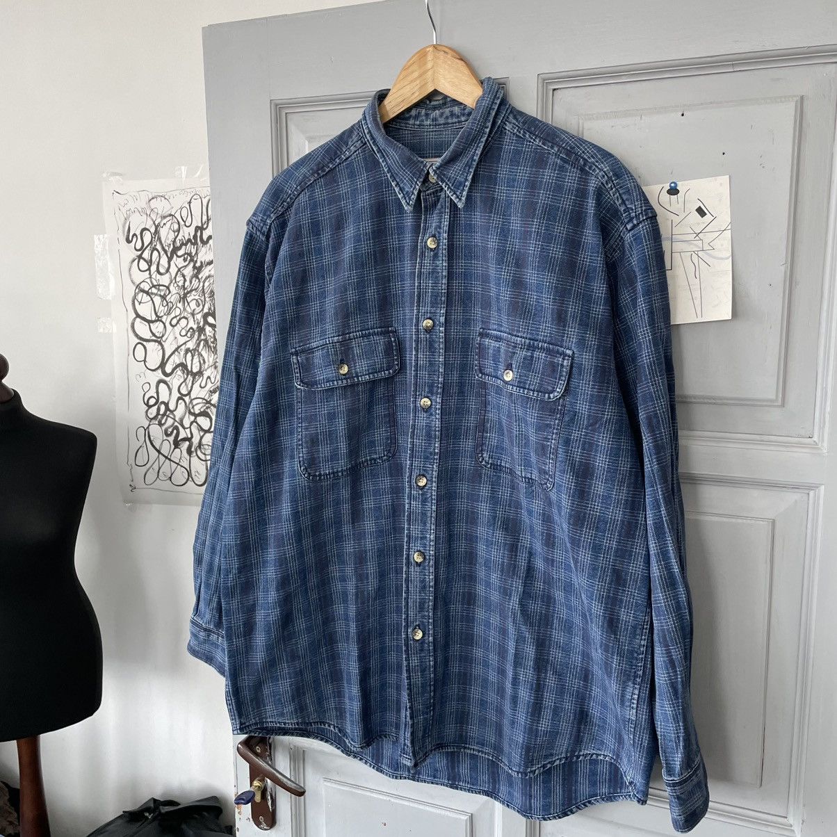 Levi's × Vintage Vintage 90’s Heavy Levi’s Flannel shirt button up y2k Size US L / EU 52-54 / 3 - 2 Thumbnail